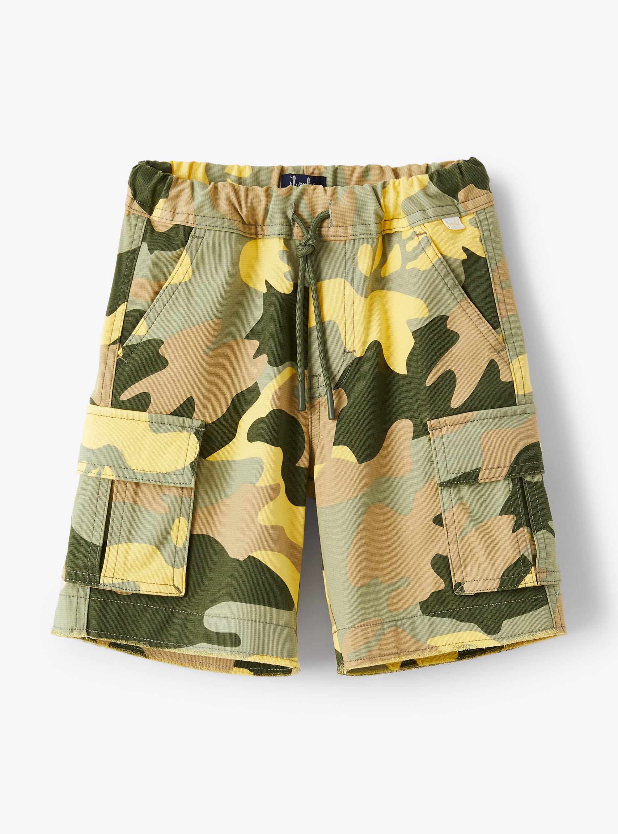 Bermuda en toile imprimé camouflage - Pantalons - Il Gufo