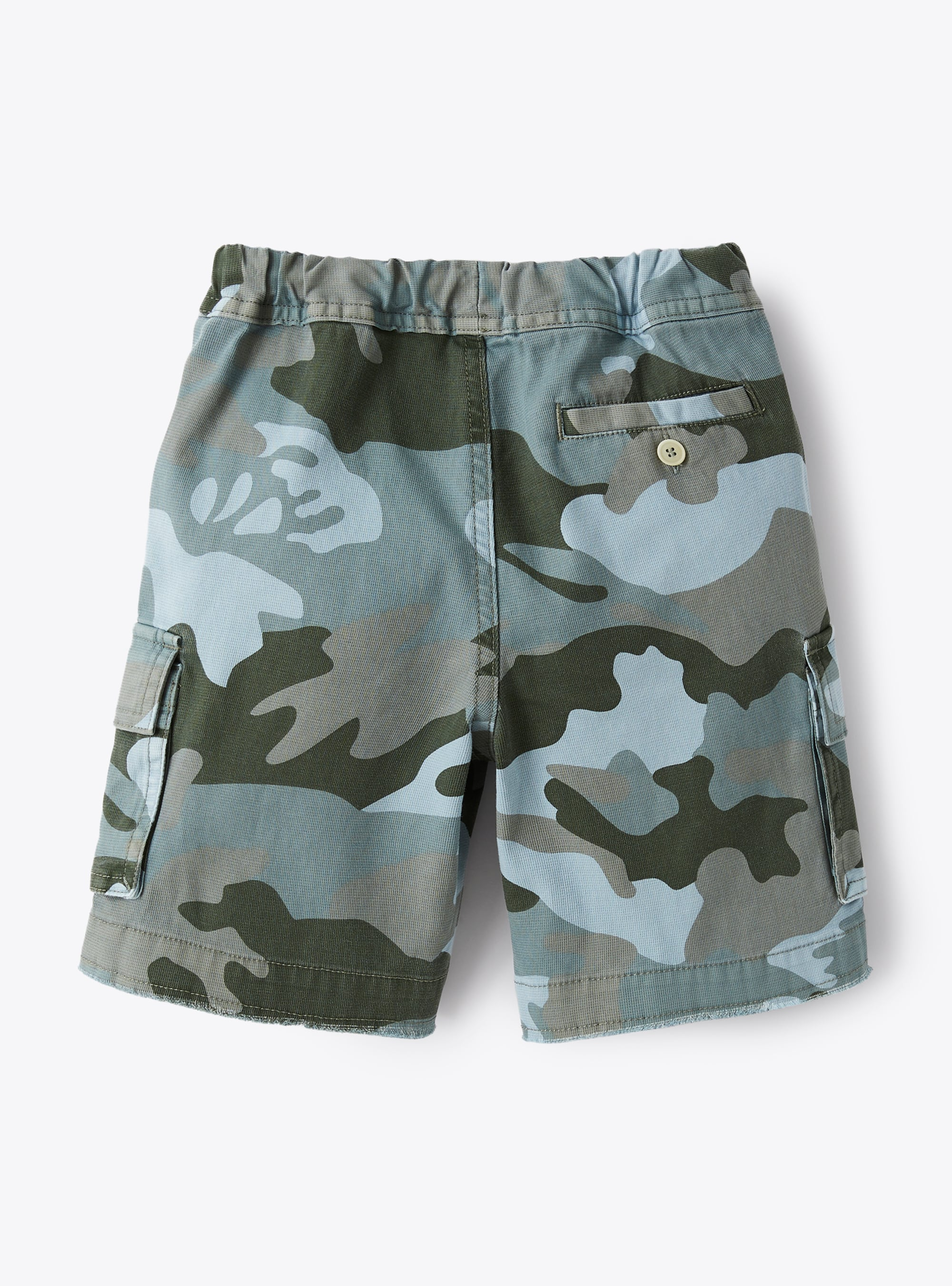 Bermuda cargo en toile camouflage - Bleu clair | Il Gufo
