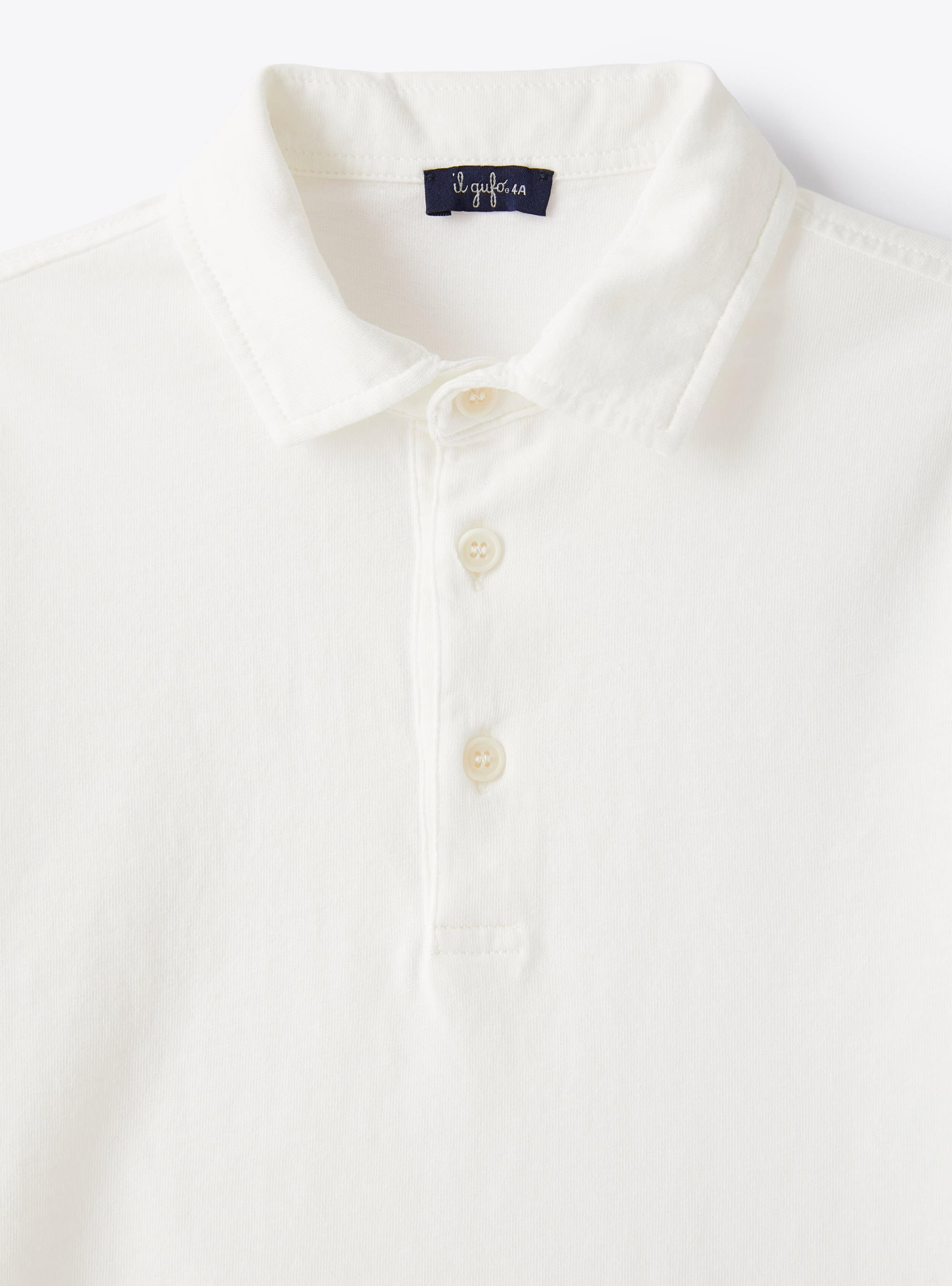 Polo shirt in white organic cotton - White | Il Gufo