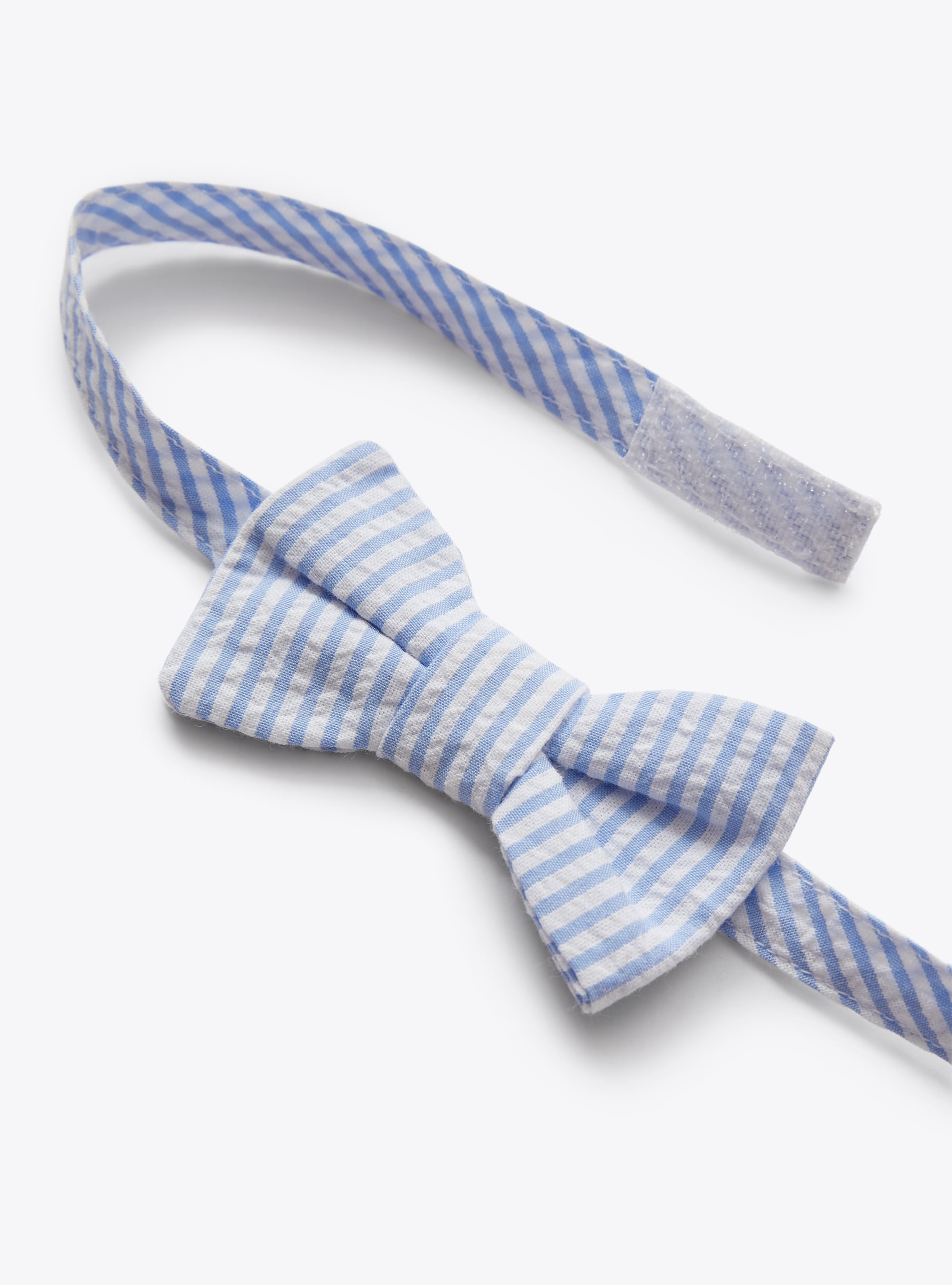 Nœud papillon en seersucker à rayures bleu ciel - Bleu clair | Il Gufo