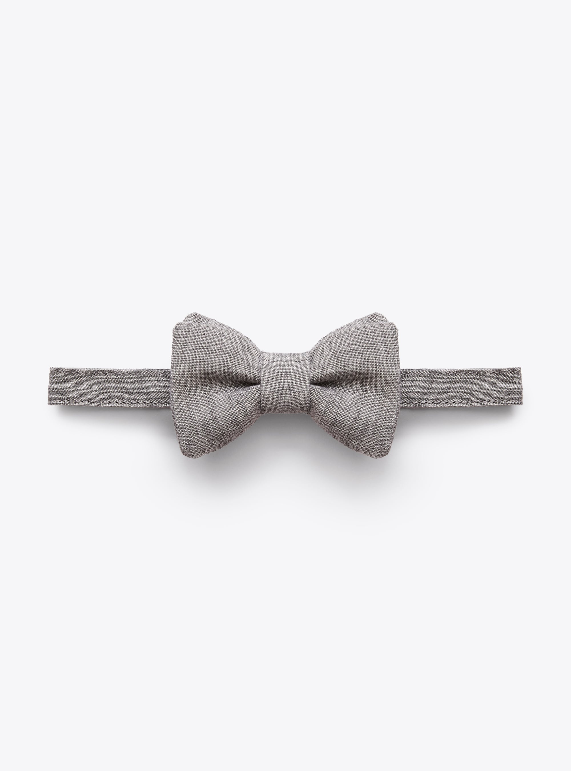 Baby boy's grey linen bow tie - Accessories - Il Gufo