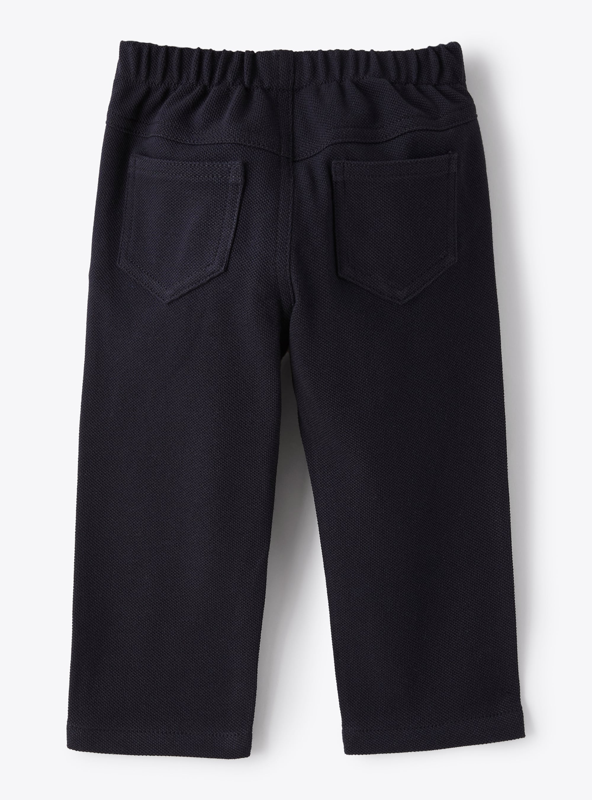 Pantalon en piqué bleu marine - Bleu | Il Gufo
