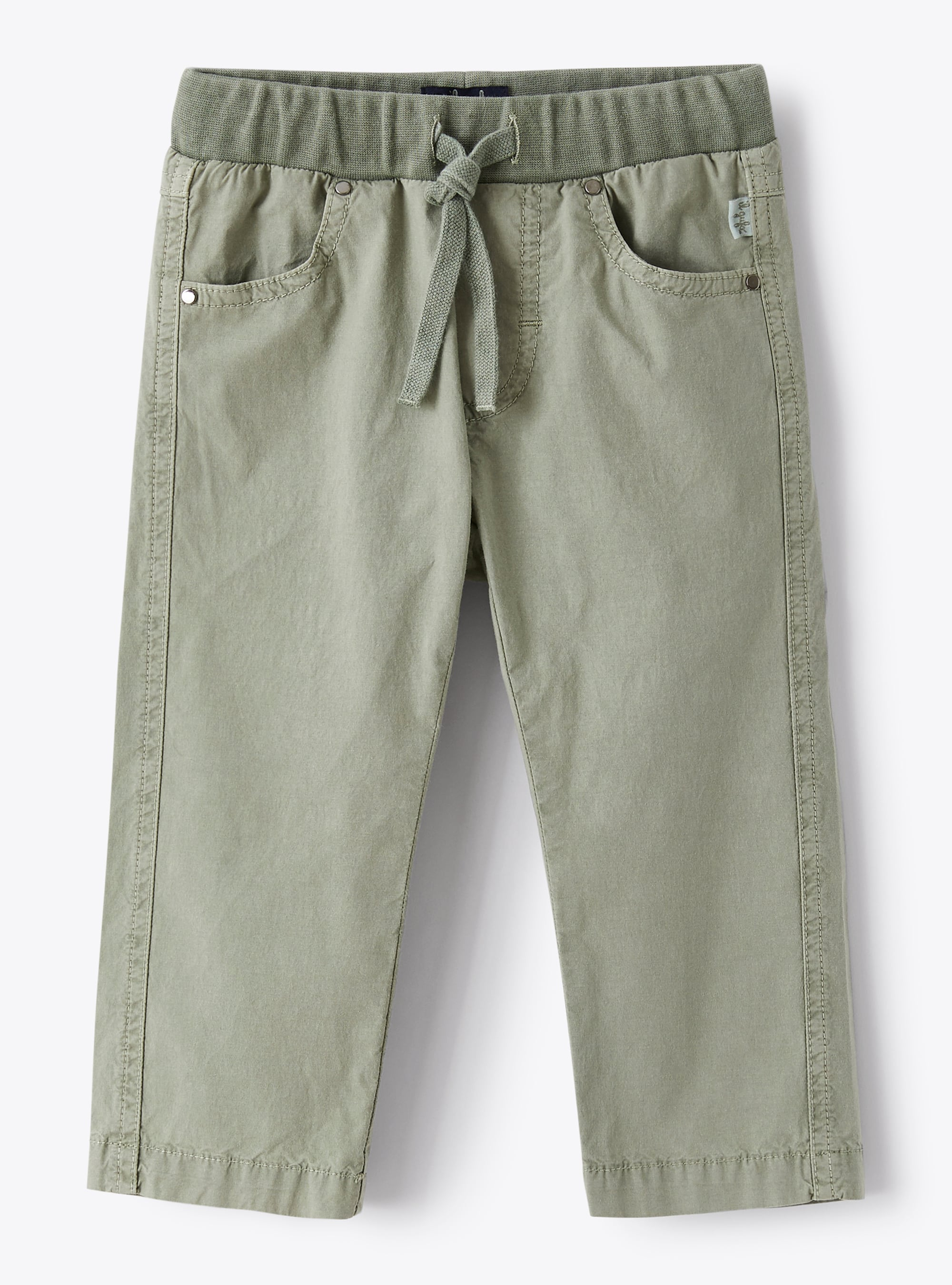 Trousers in green poplin - Trousers - Il Gufo