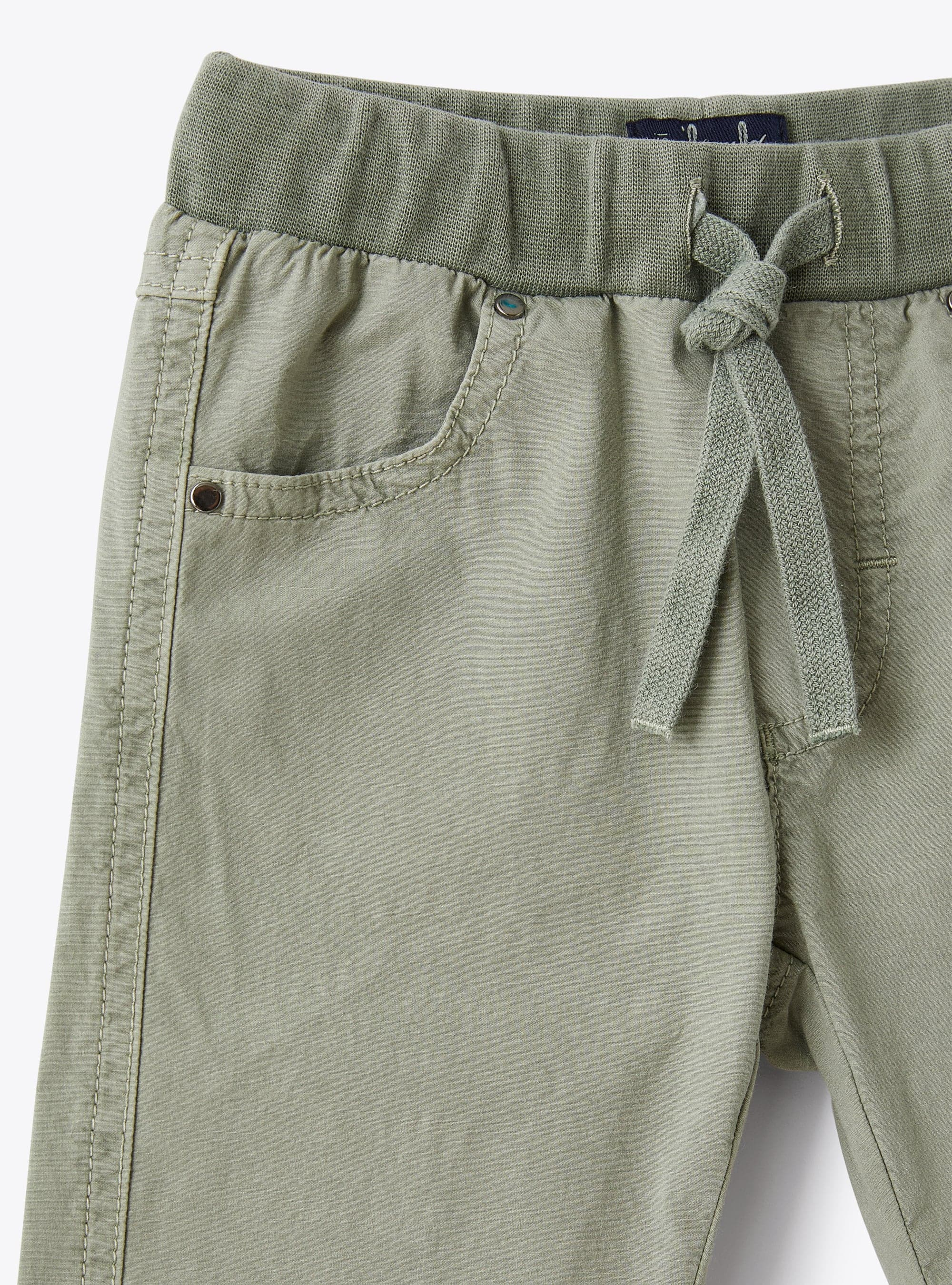 Pantalon en popeline verte - Vert | Il Gufo