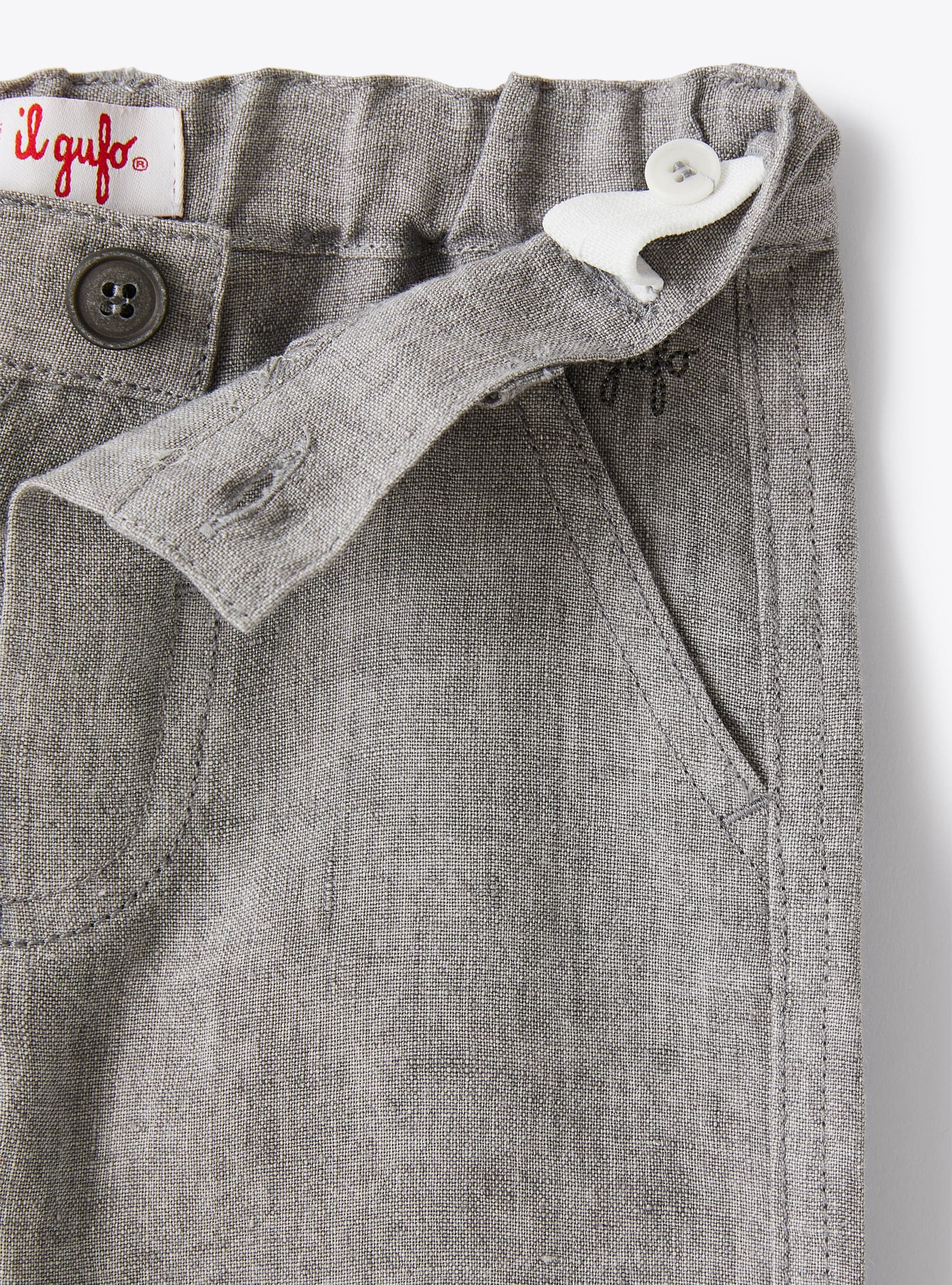 Pantalon en lin gris - Gris | Il Gufo