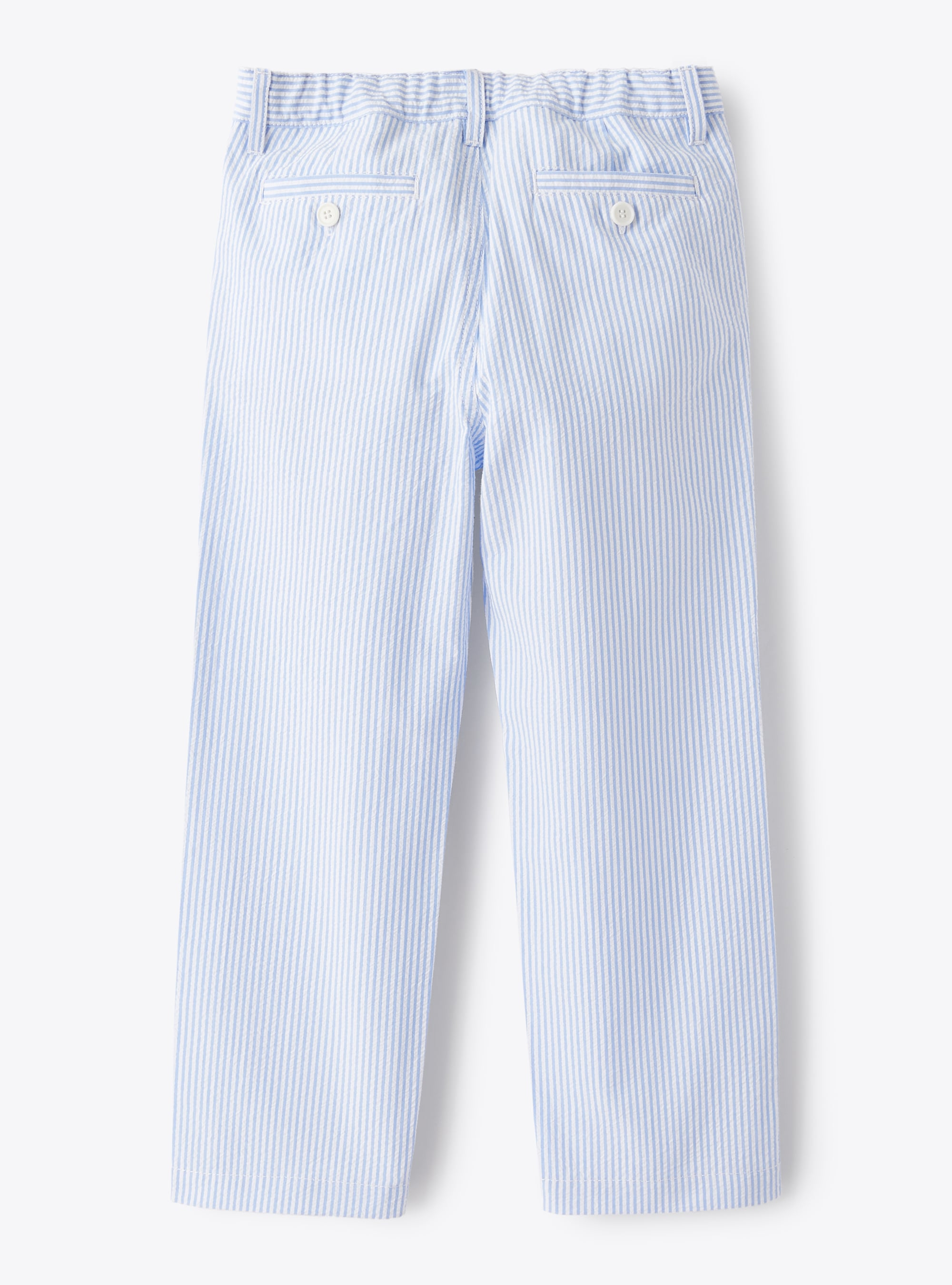 Pantalon en seersucker à rayures - Bleu clair | Il Gufo