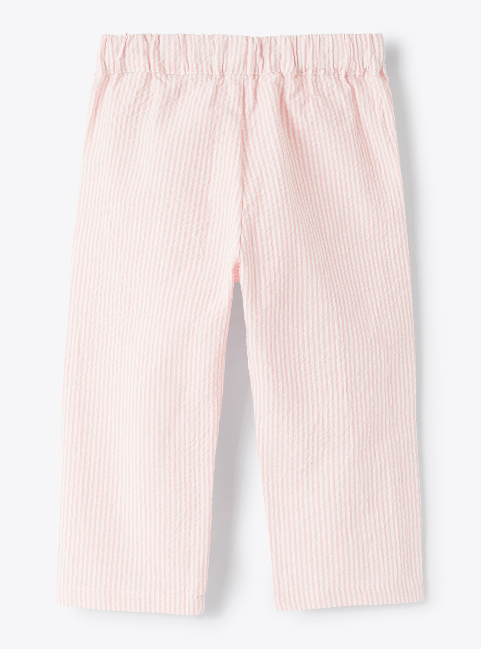 Trousers in pink seersucker - Pink | Il Gufo