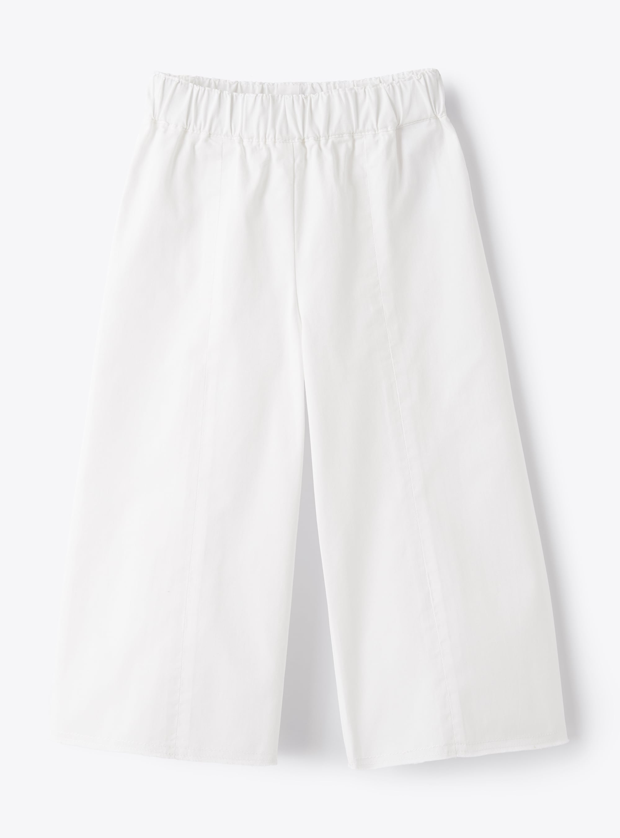 Capri pants in white gabardine - White | Il Gufo