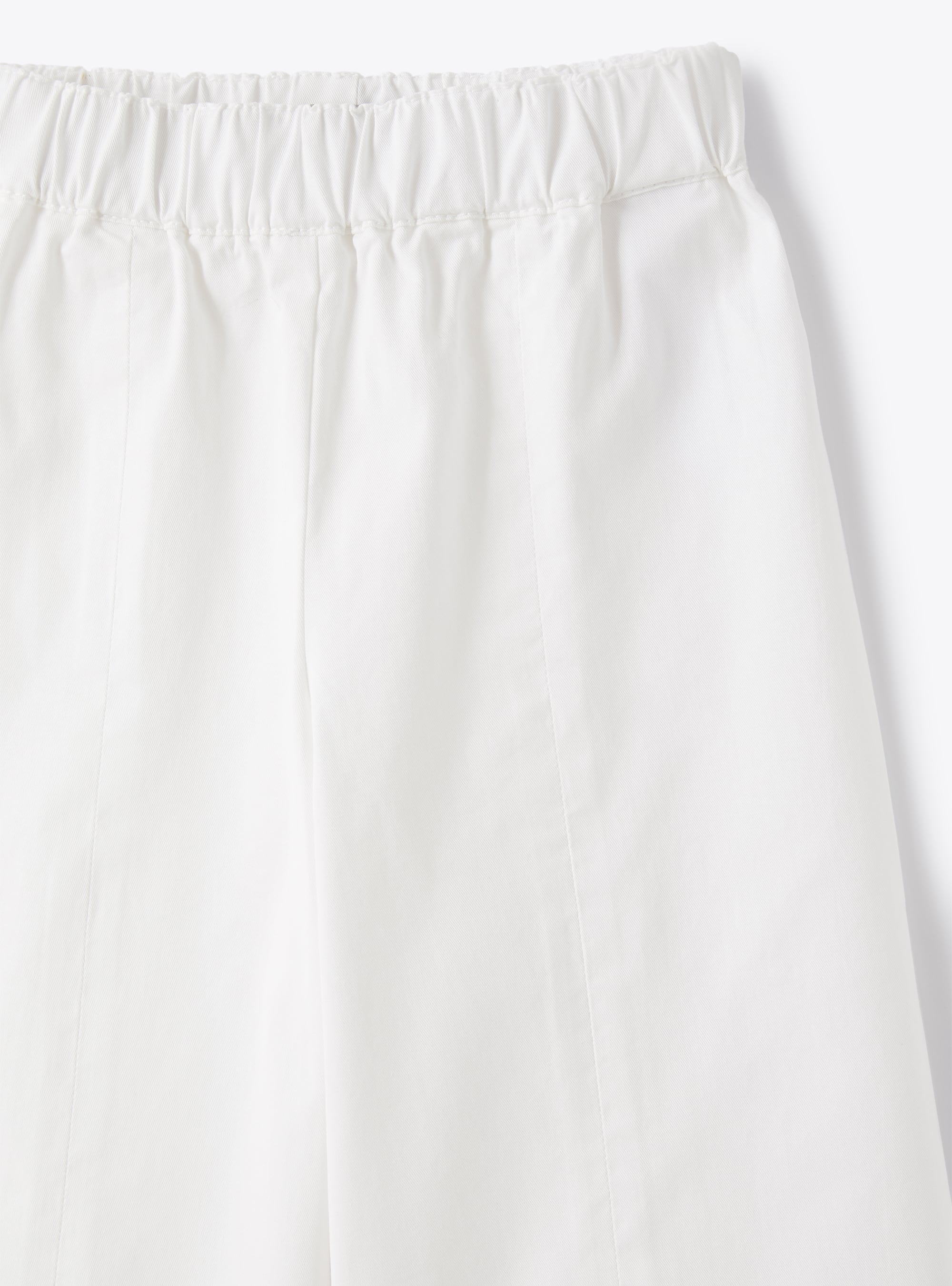 Capri pants in white gabardine - White | Il Gufo