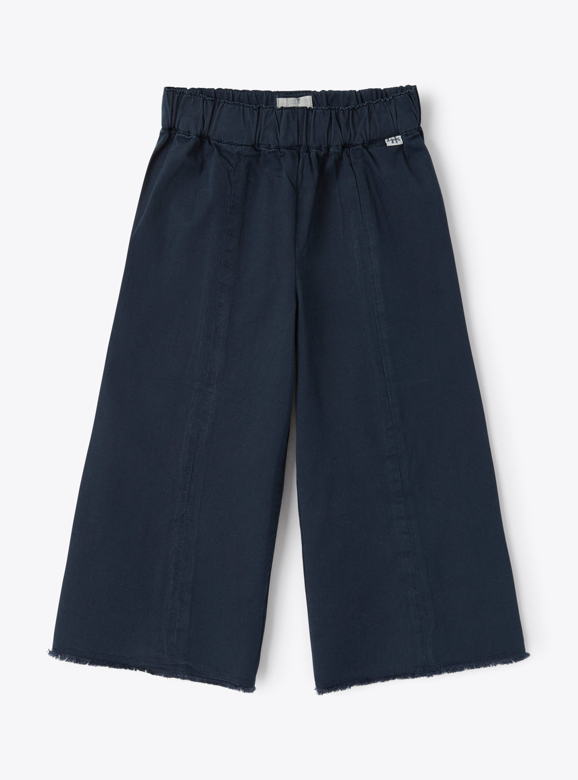 Capri pants in blue gabardine - Trousers - Il Gufo