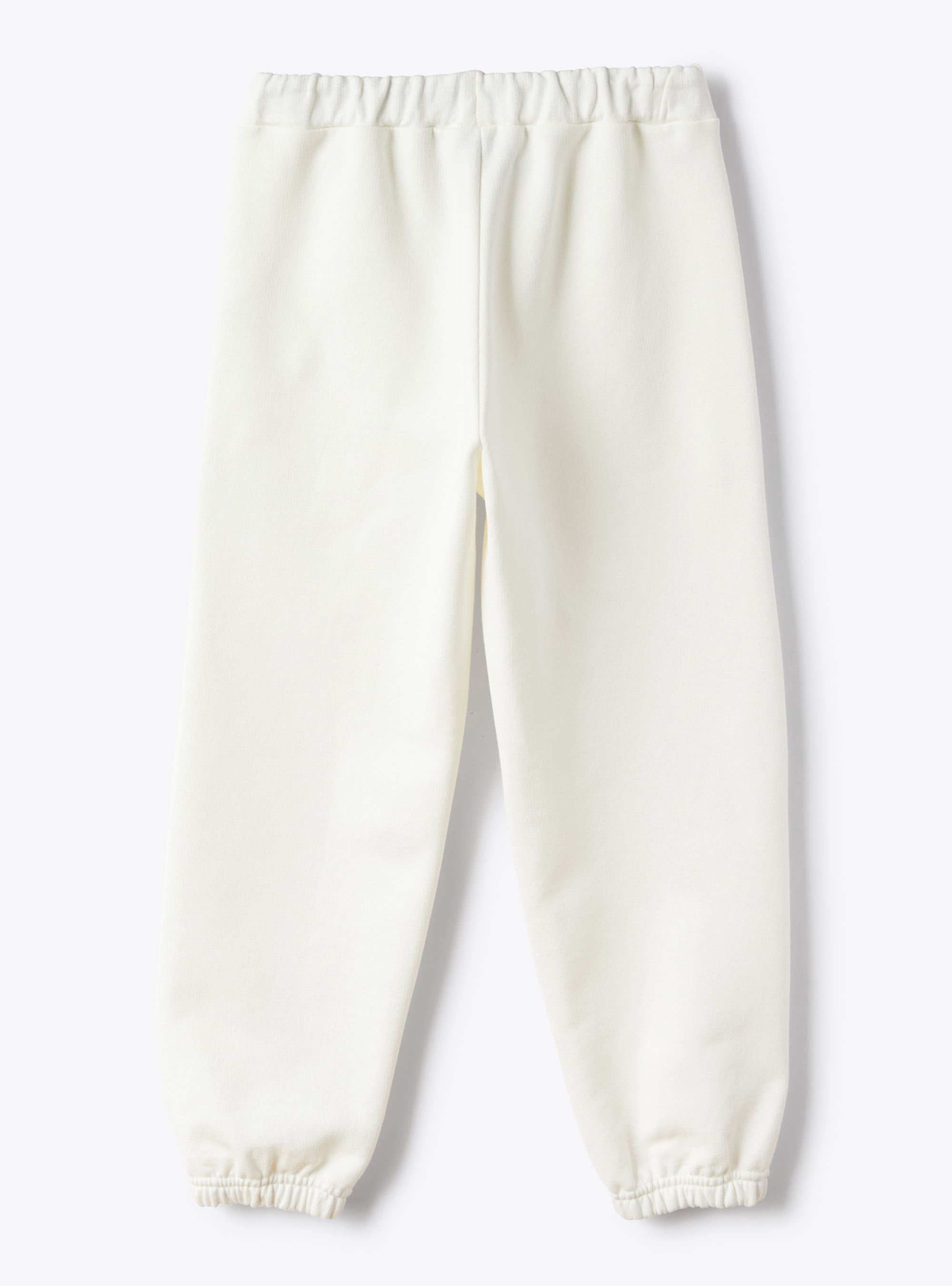 Joggers in white cotton fleece - White | Il Gufo