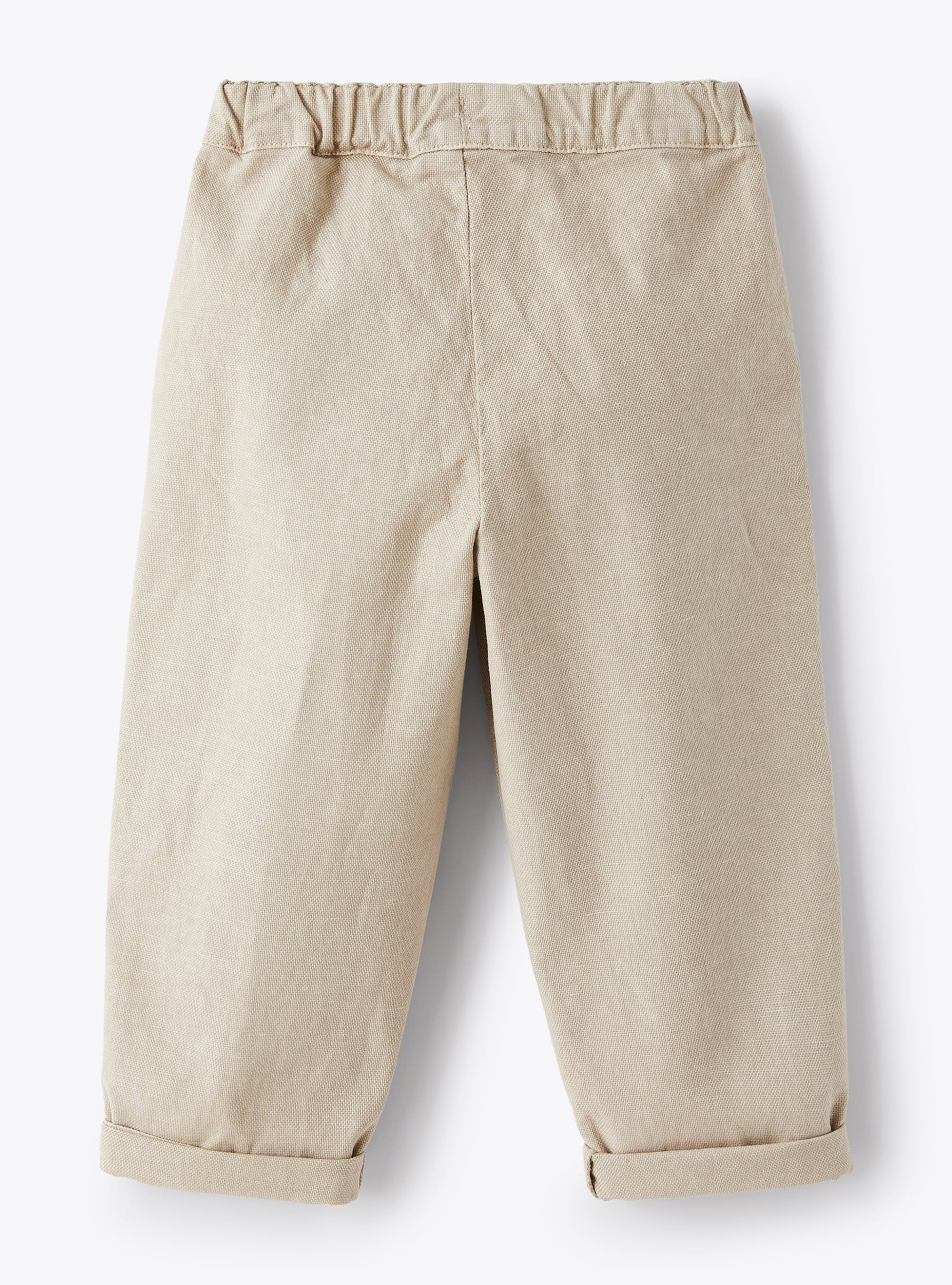 Pantalon avec cordon en toile beige - Beige | Il Gufo