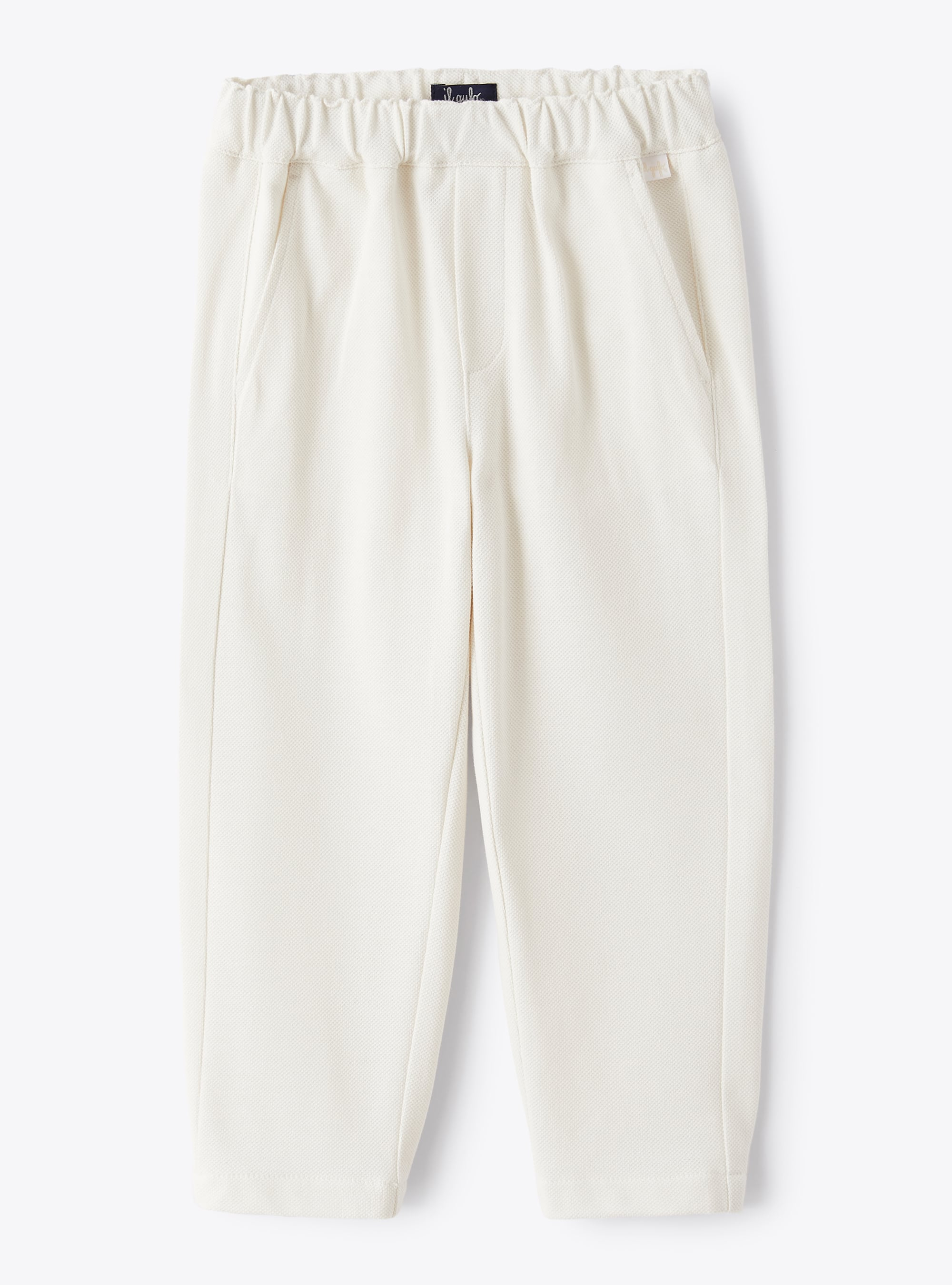 Trousers in white piqué - Trousers - Il Gufo