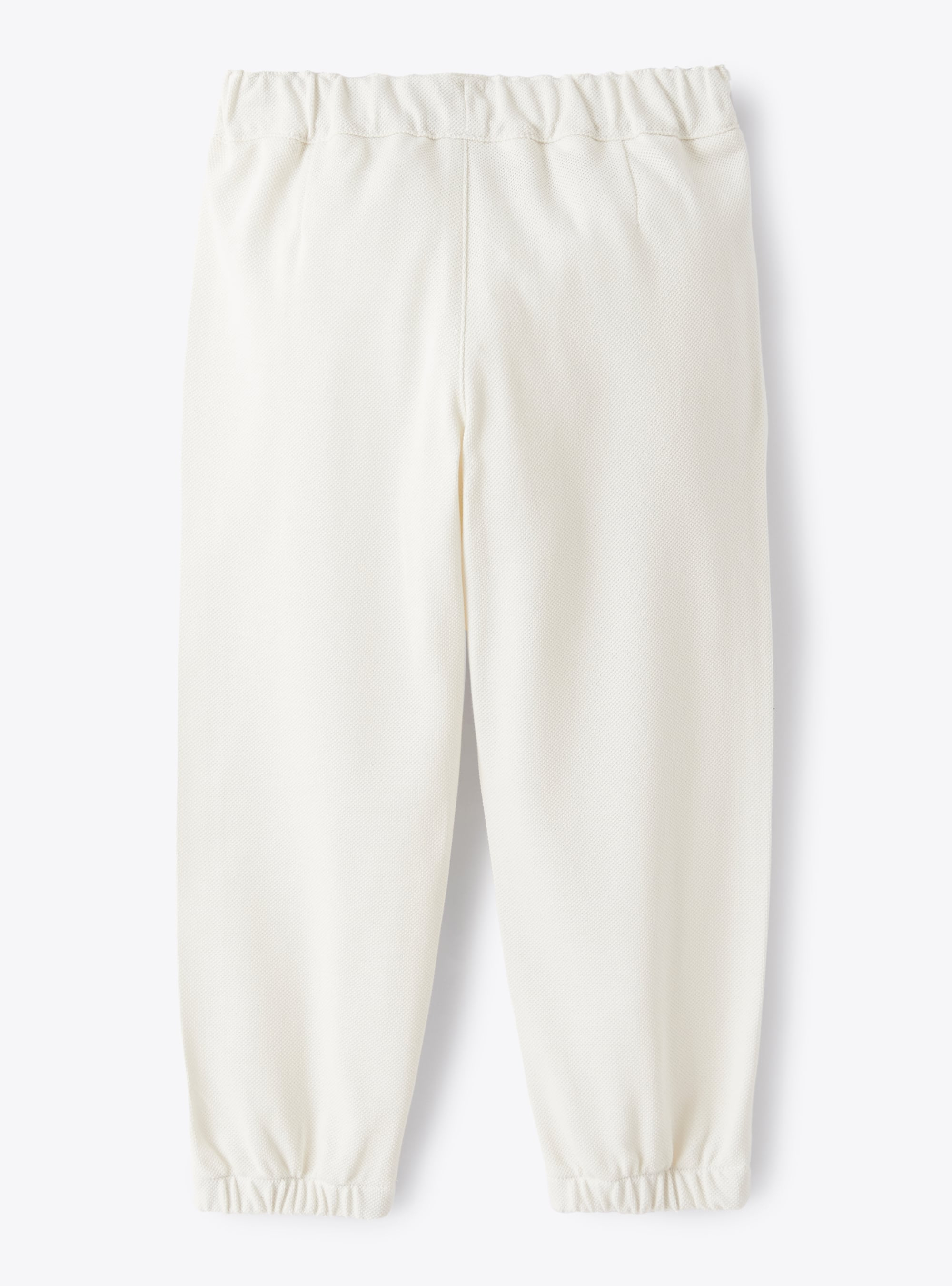 Trousers in white piqué - Beige | Il Gufo