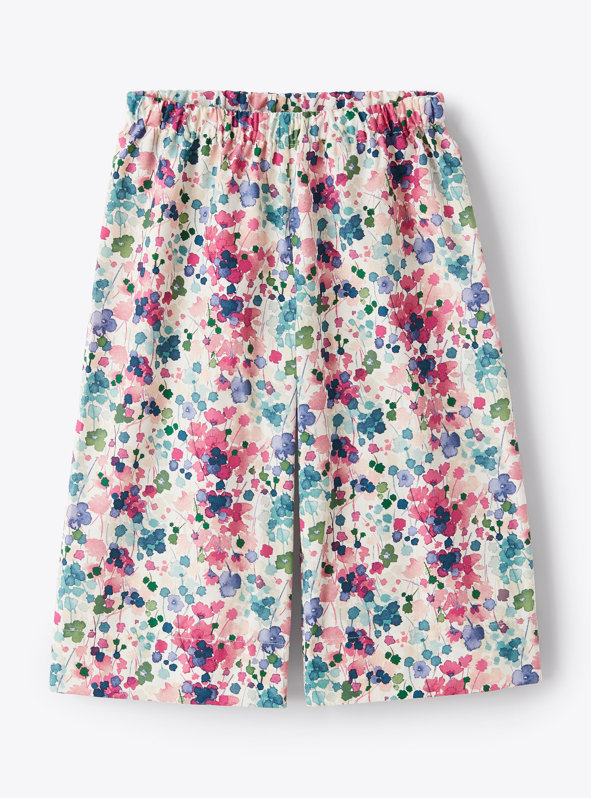 Capri pants with a floral print - Trousers - Il Gufo