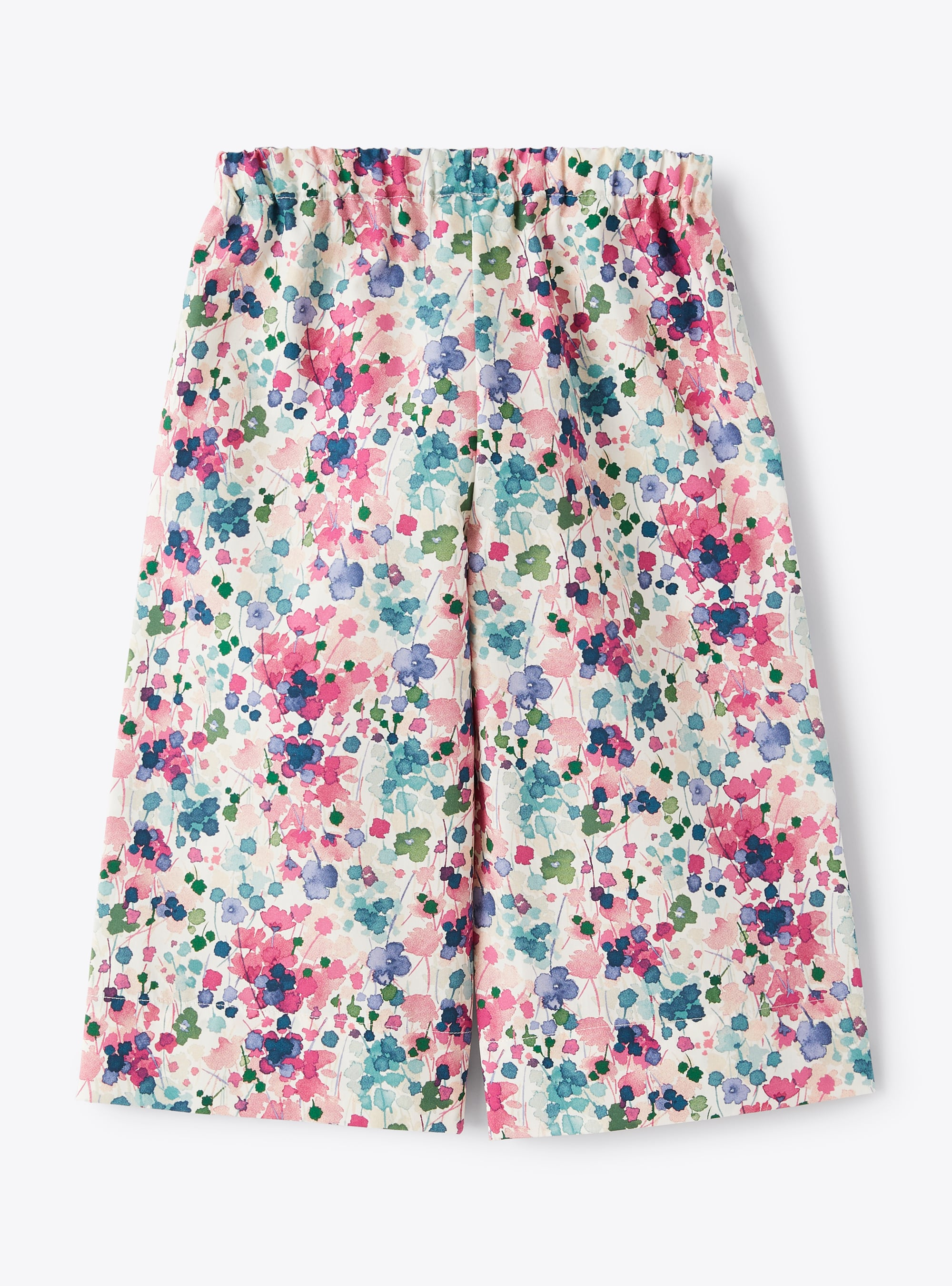 Capri pants with a floral print - Fuchsia | Il Gufo