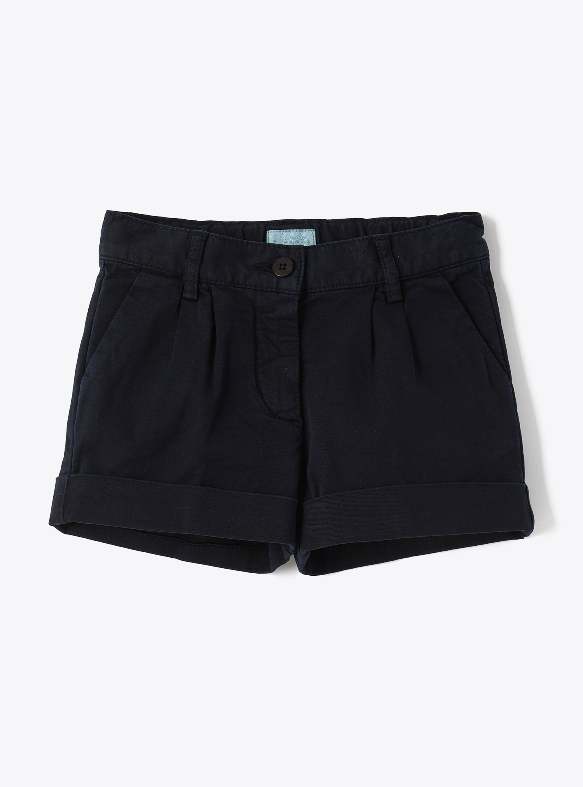Bermuda shorts in blue cotton gabardine - Trousers - Il Gufo