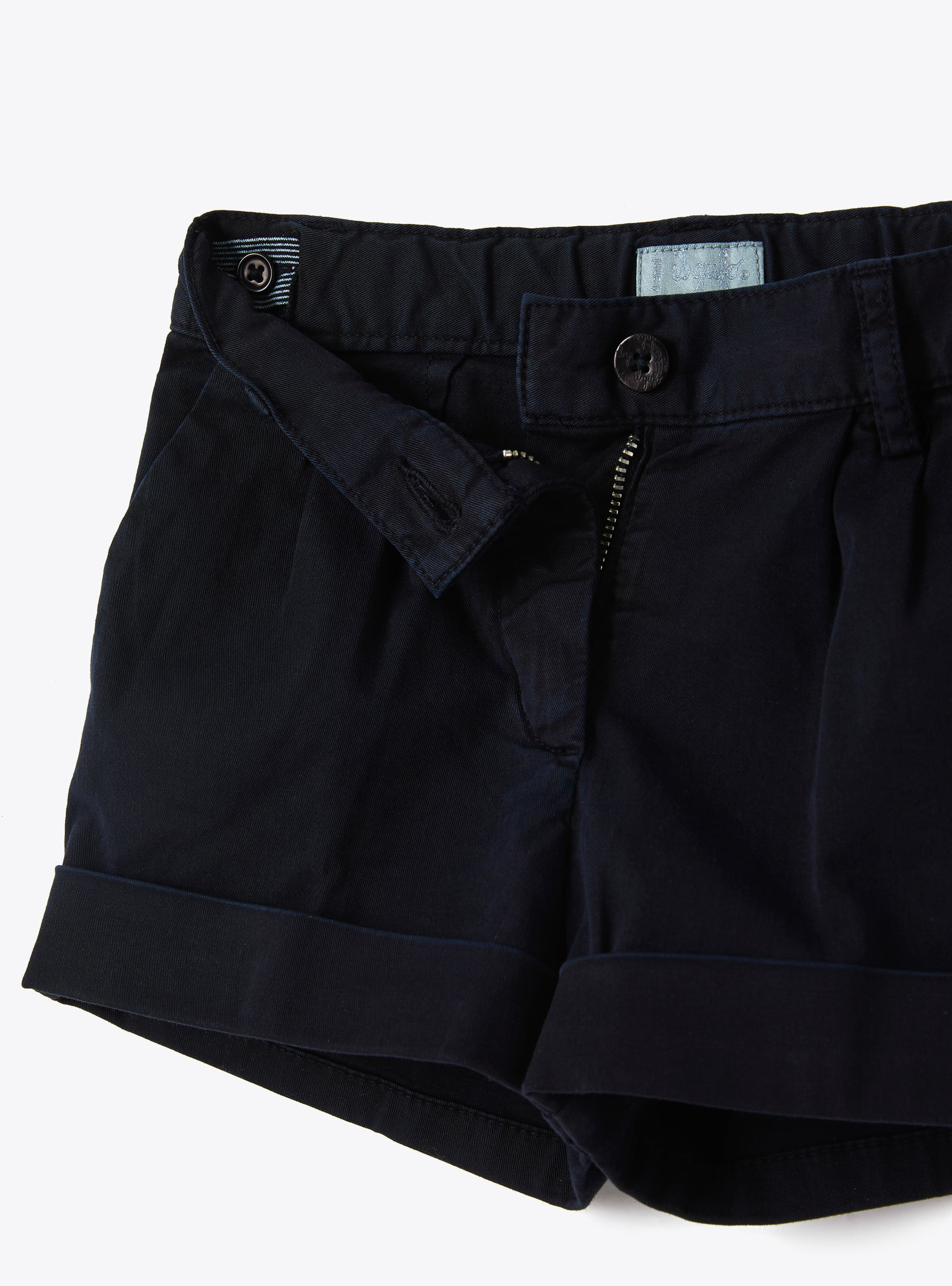 Bermuda shorts in blue cotton gabardine - Blue | Il Gufo