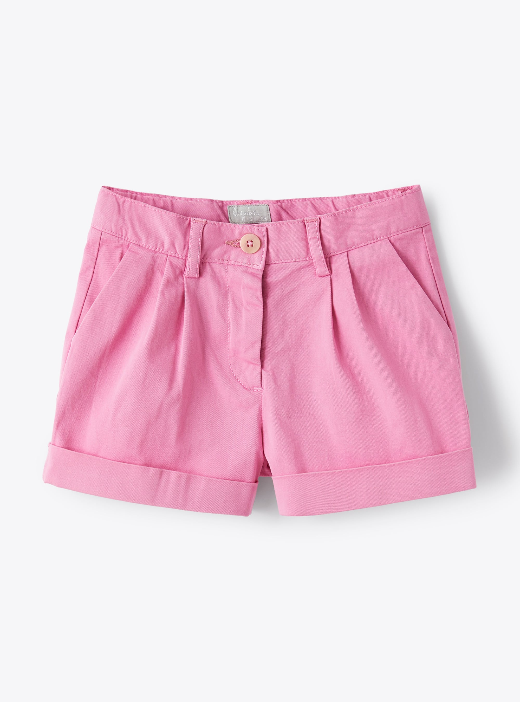 Bermuda shorts in pink cotton gabardine - Pink | Il Gufo