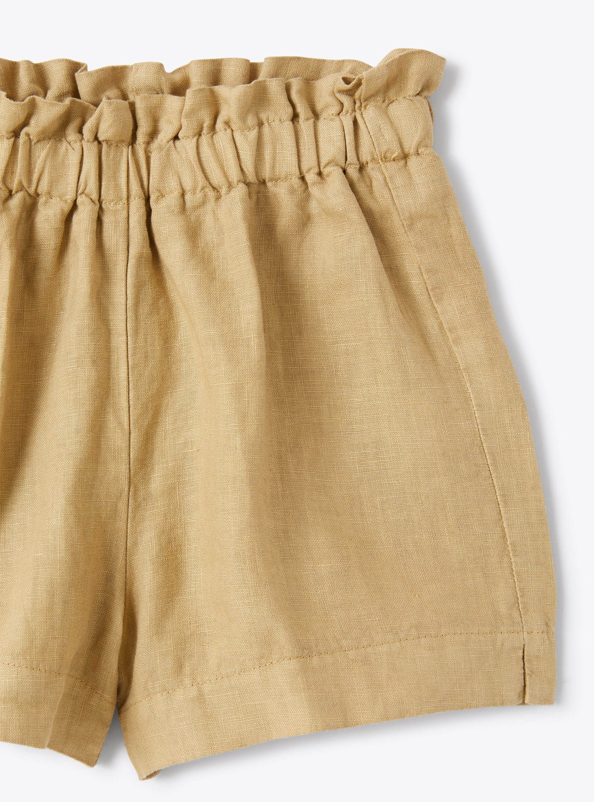 Shorts aus Leinen, beige stückgefärbt - Beige | Il Gufo