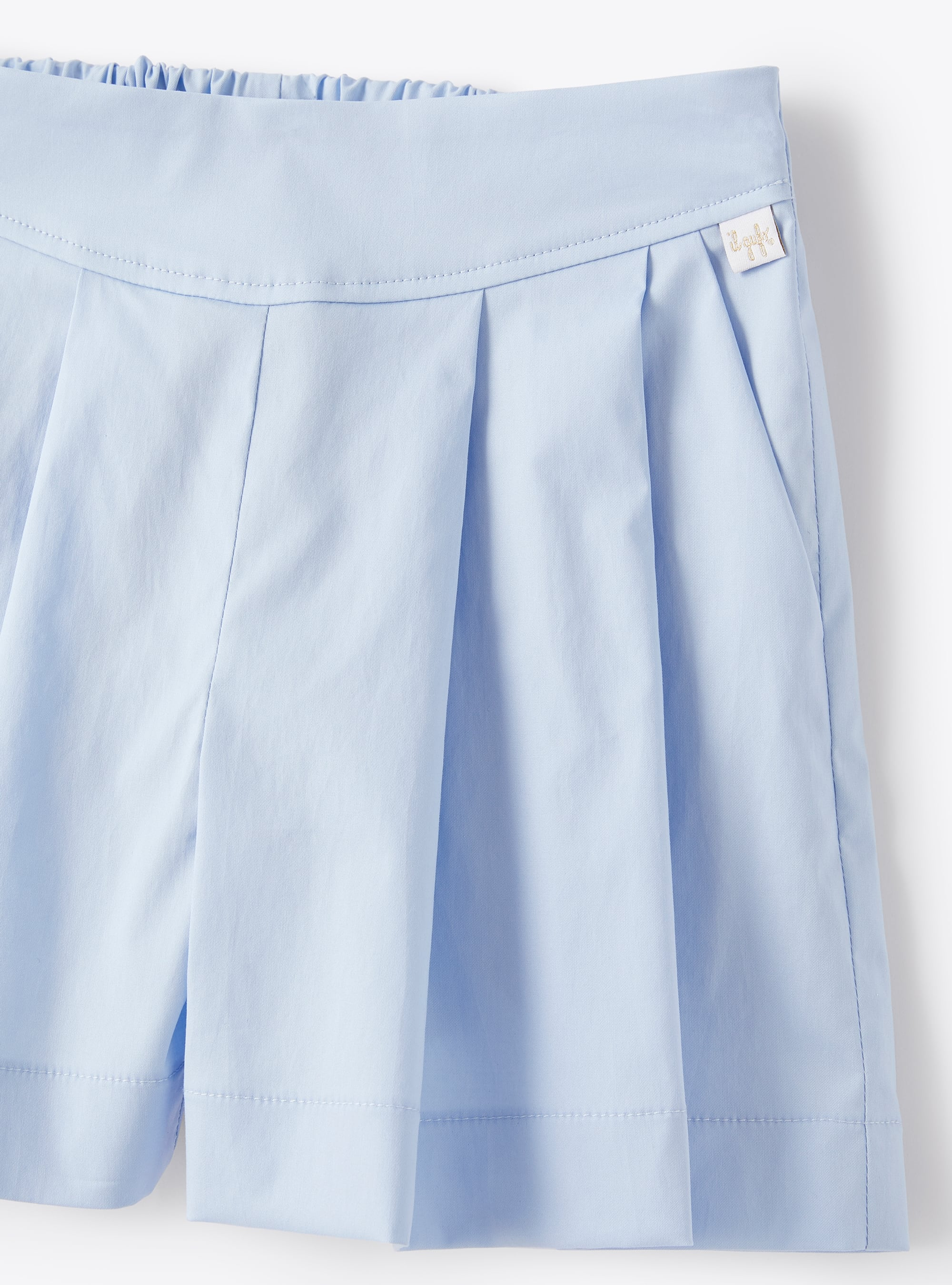 Shorts in light-blue sateen - Light blue | Il Gufo