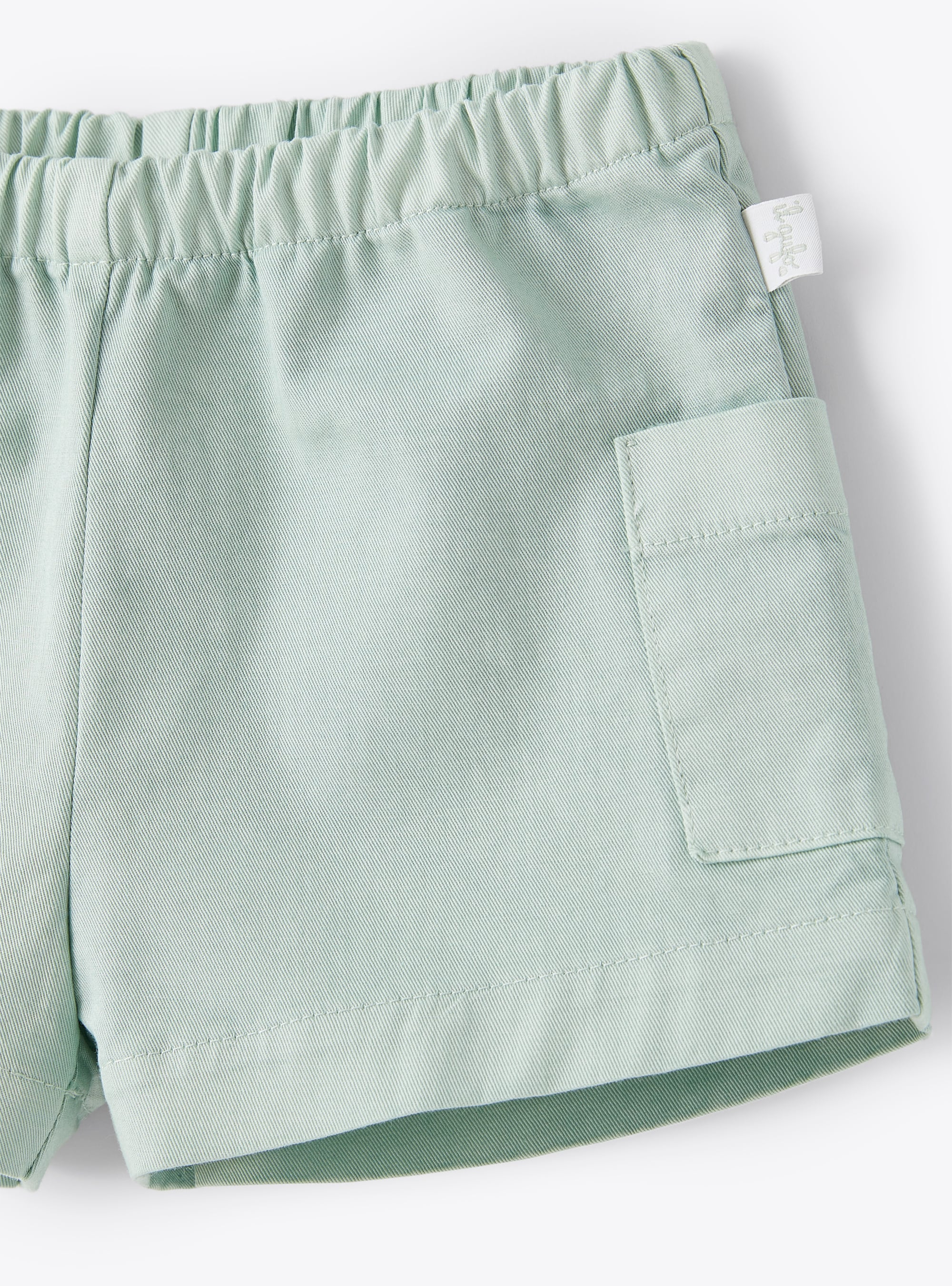 Shorts in green gabardine - Green | Il Gufo