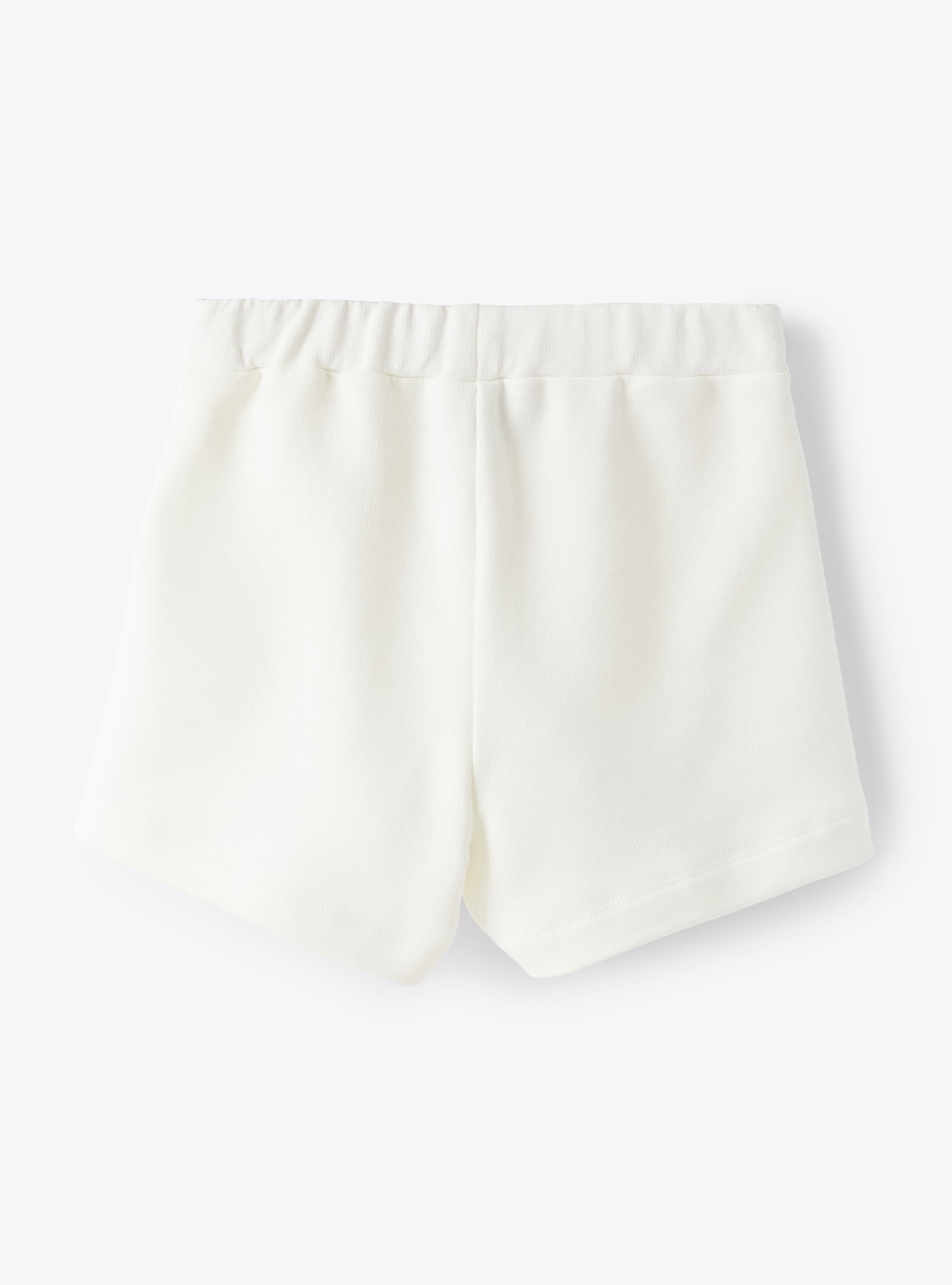 Shorts in white fleece - White | Il Gufo