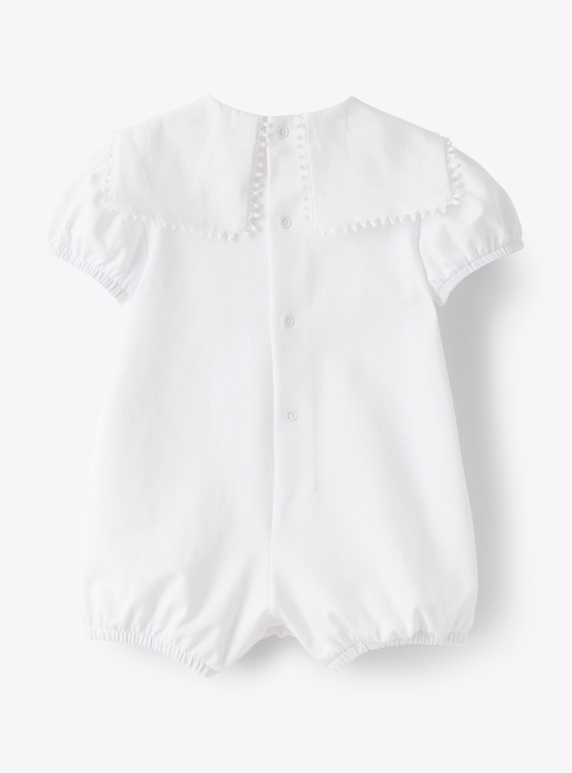 Playsuit with sailor collar - White | Il Gufo