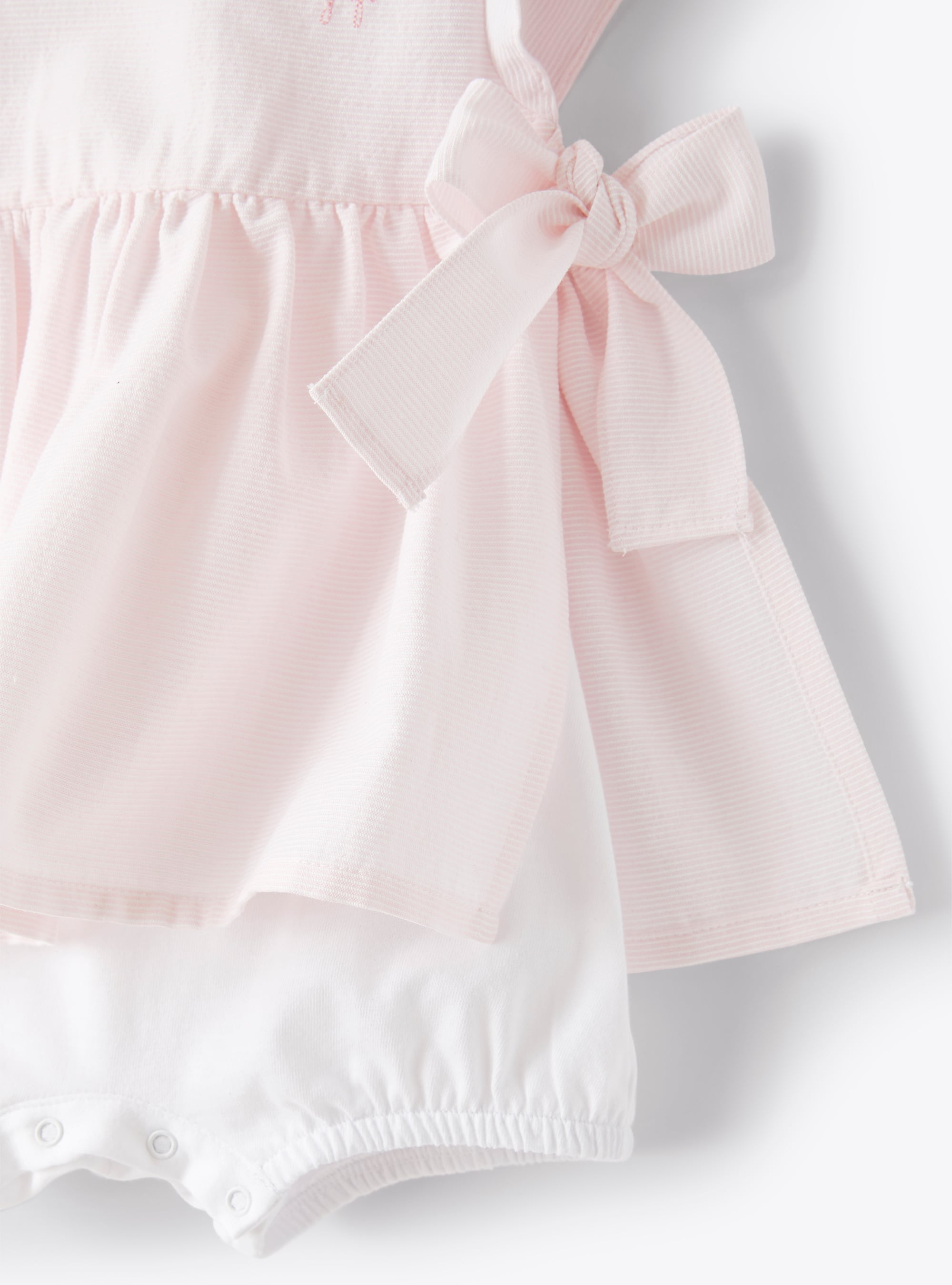 Playsuit with ottoman detailing - Pink | Il Gufo