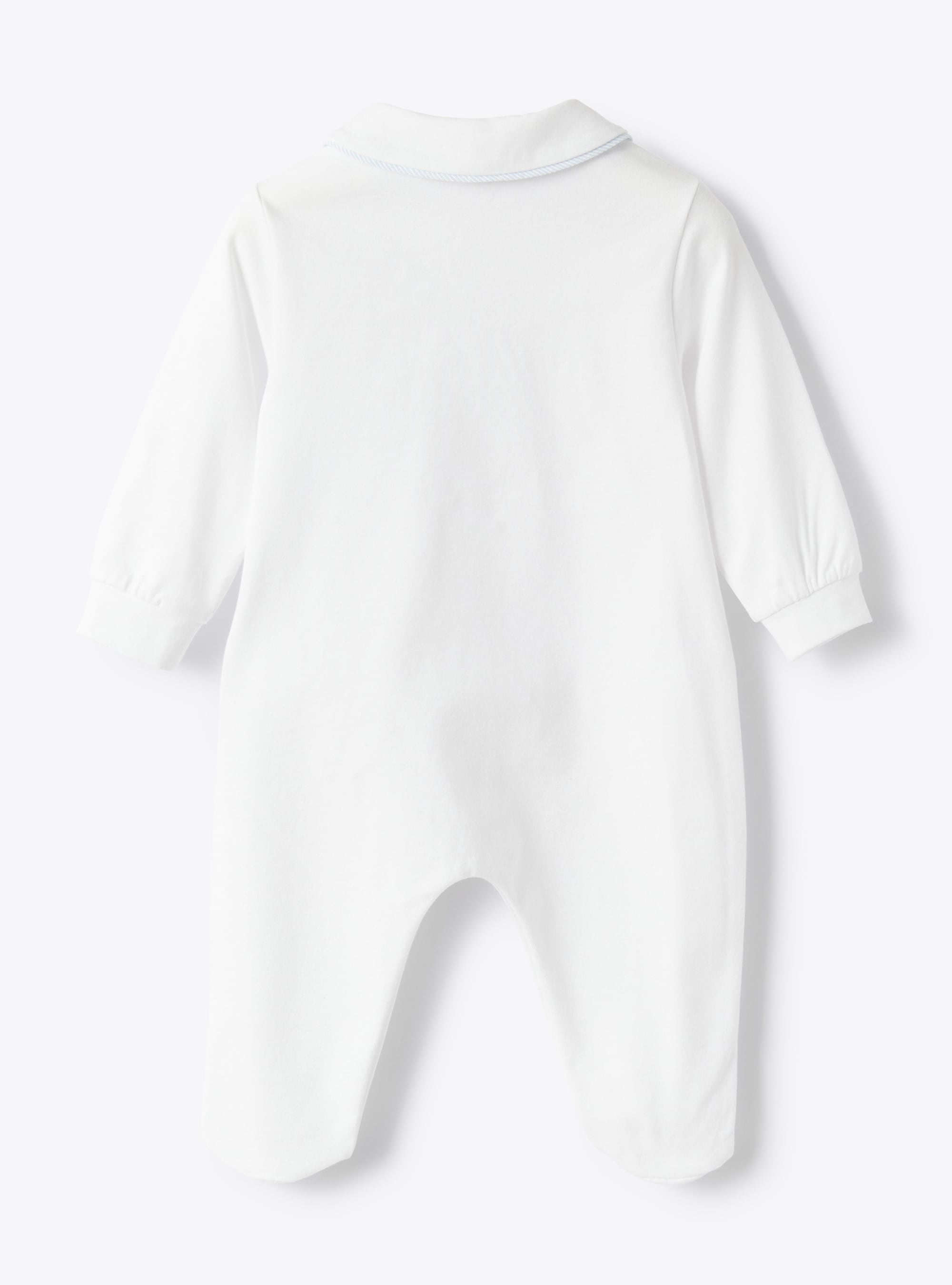 Jersey sleepsuit with bear picture - White | Il Gufo