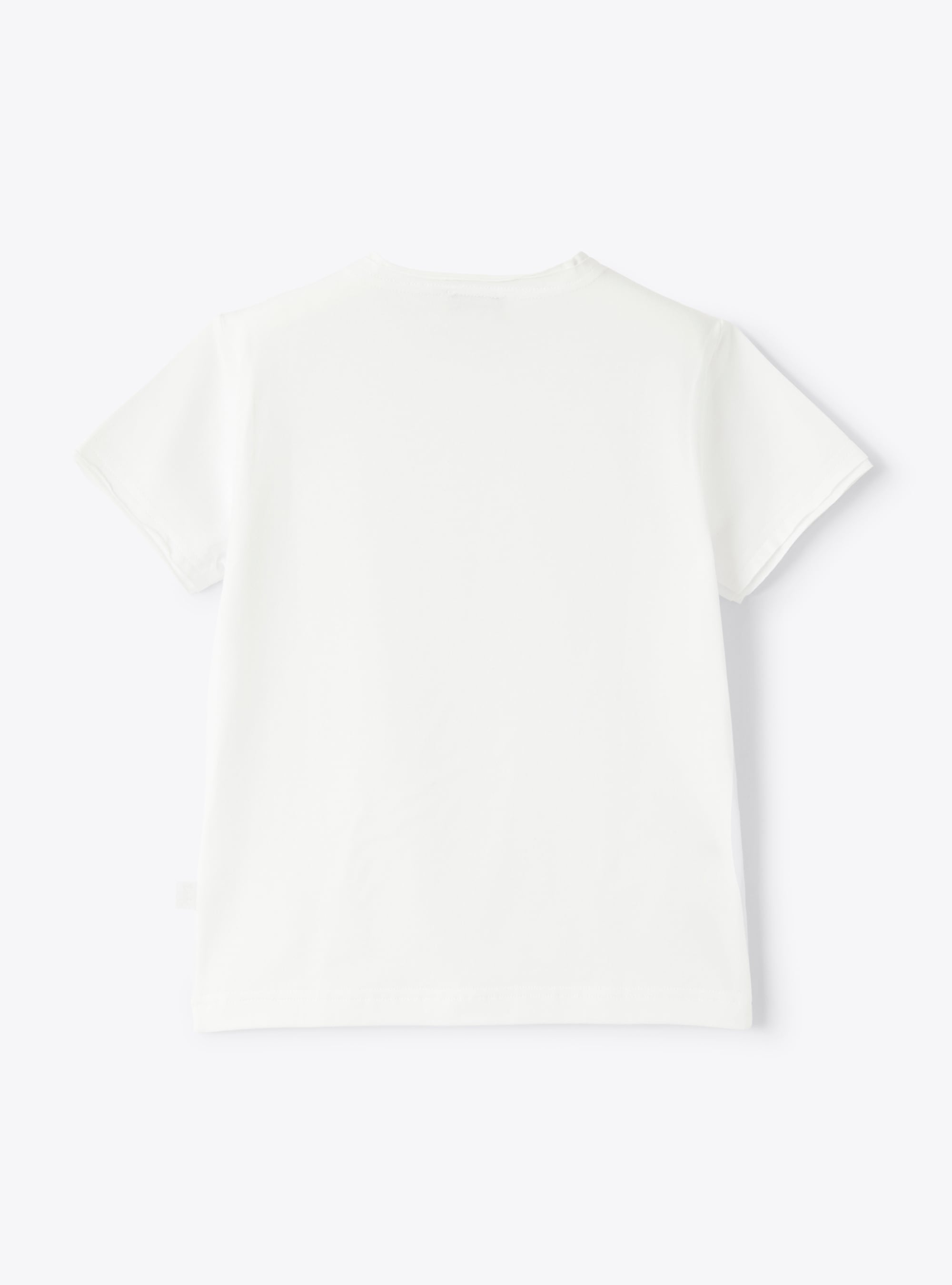 White t-shirt with tonal trim - White | Il Gufo