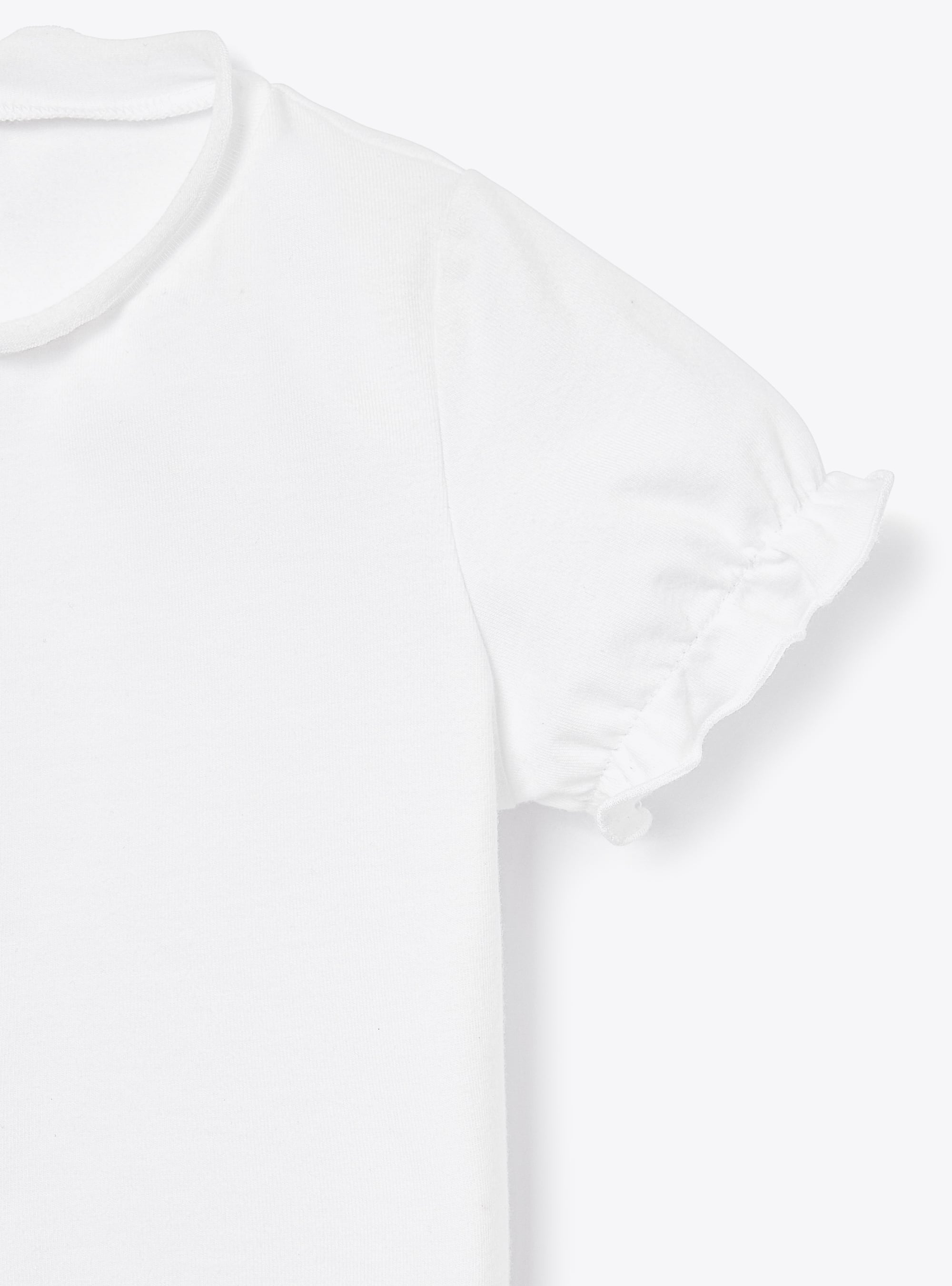 T-shirt in jersey con profilo in tono - Bianco | Il Gufo