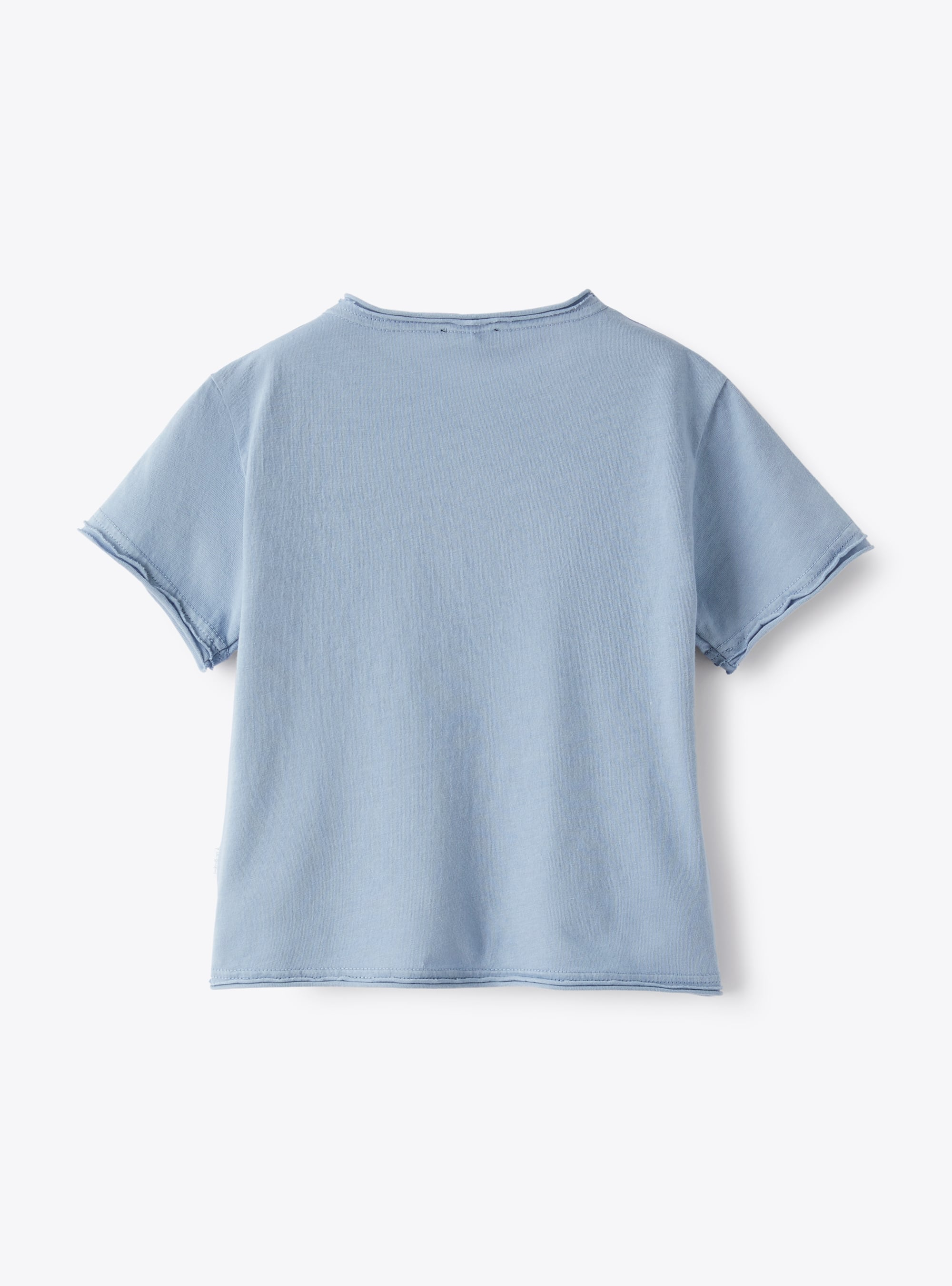 T-shirt in jersey organico azzurra - Azzurro | Il Gufo