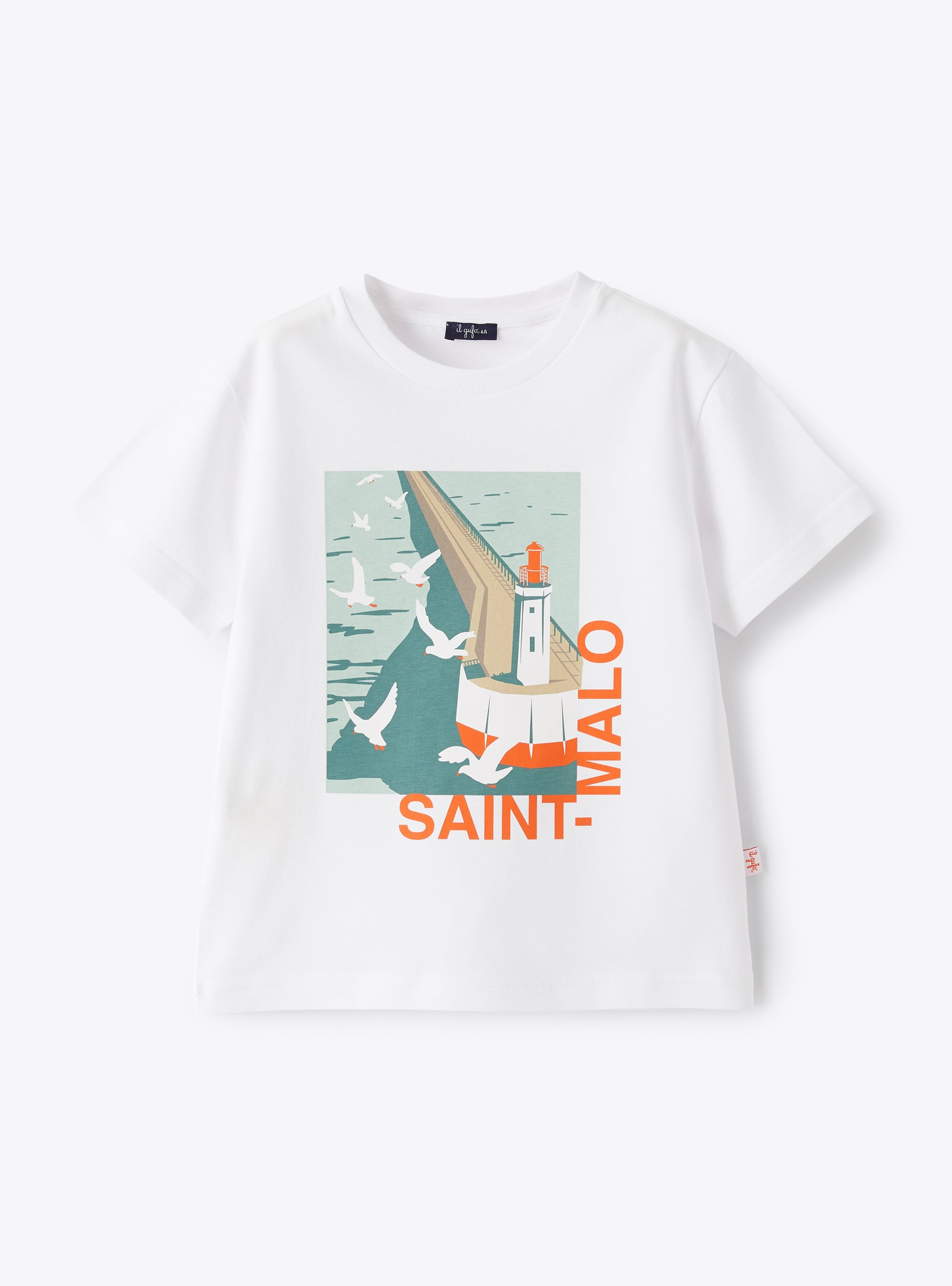 T-Shirt aus Jersey mit Saint-Malo-Aufdruck - T-shirts - Il Gufo