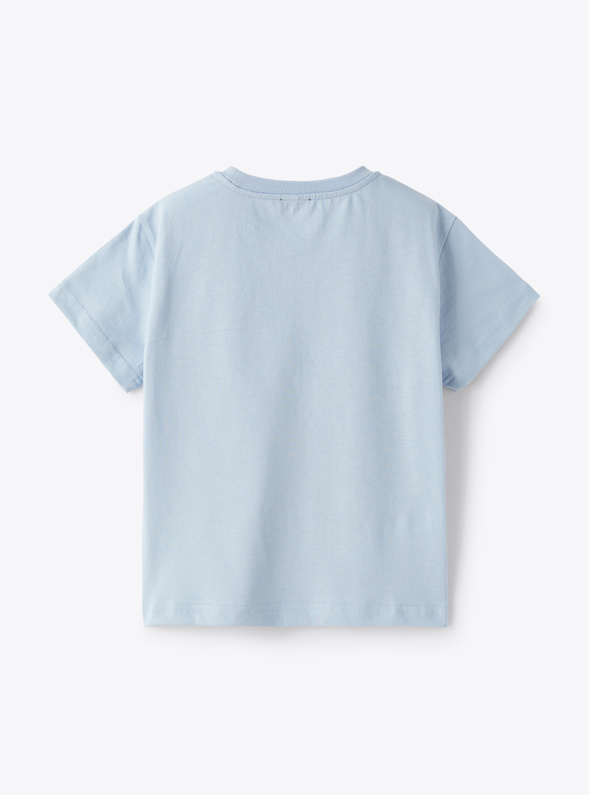 T-shirt en jersey imprimé quad bleu ciel - Bleu clair | Il Gufo