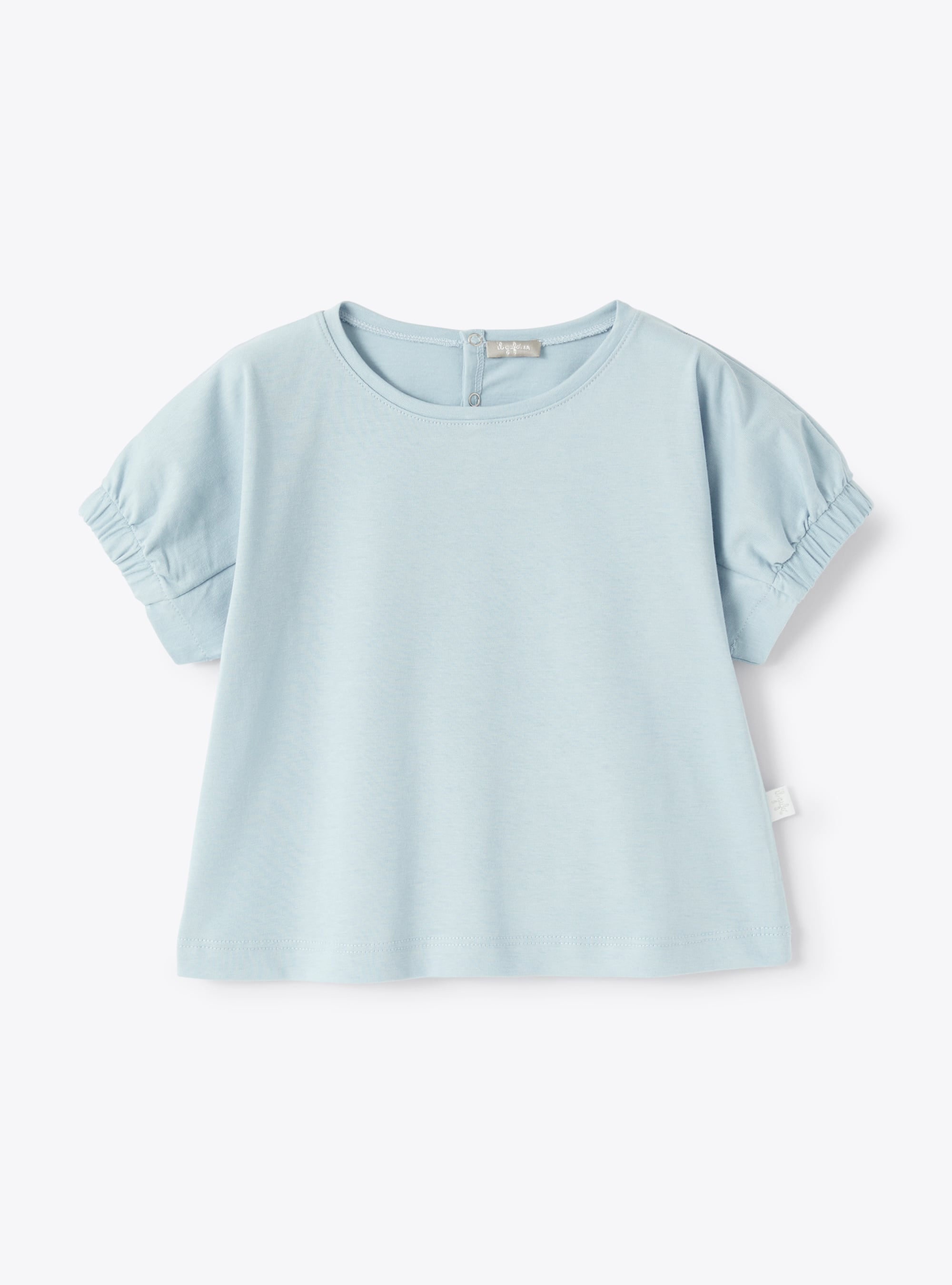 Light-blue t-shirt with light-blue short sleeves - T-shirts - Il Gufo