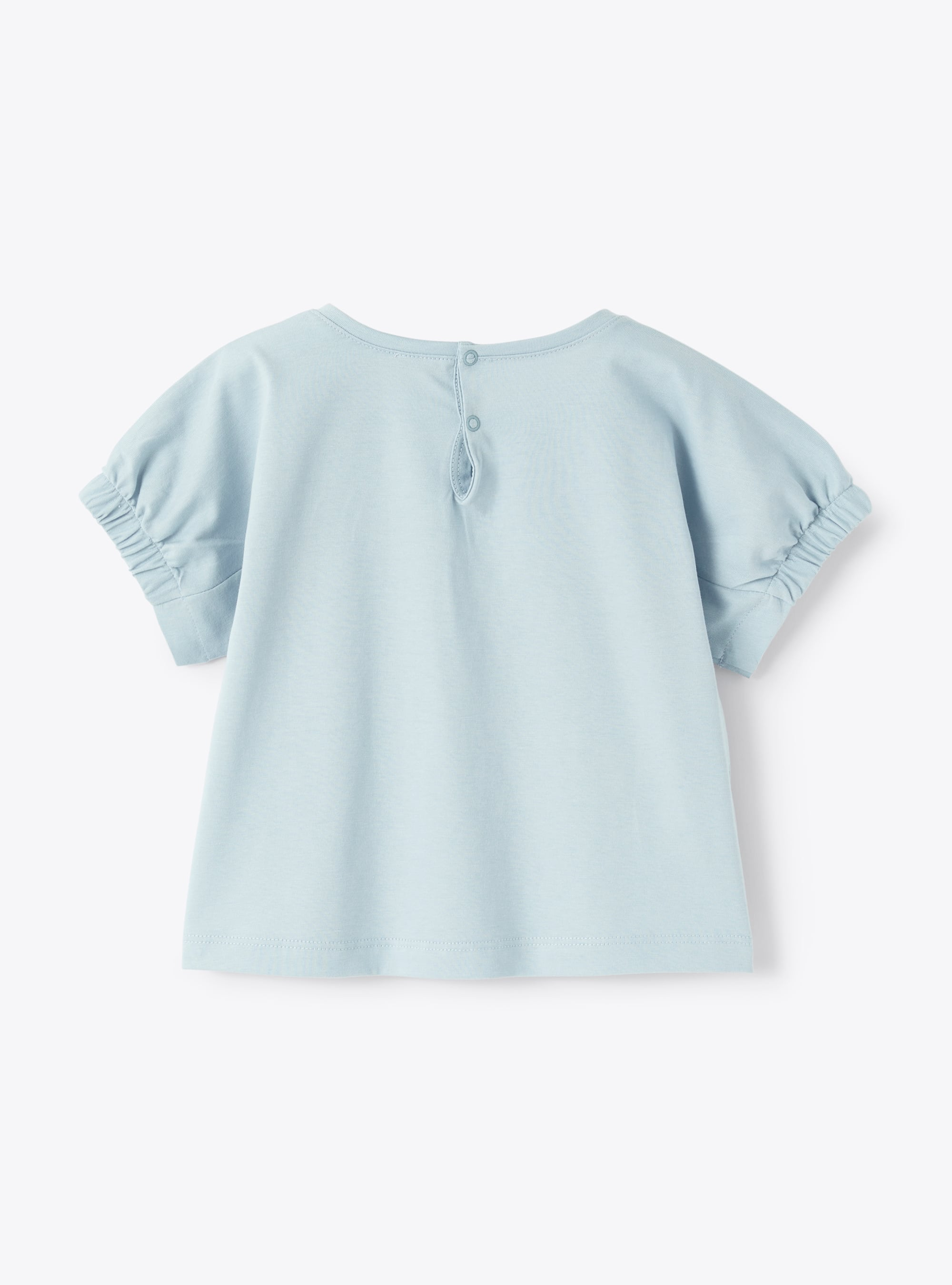 Light-blue t-shirt with light-blue short sleeves - Light blue | Il Gufo
