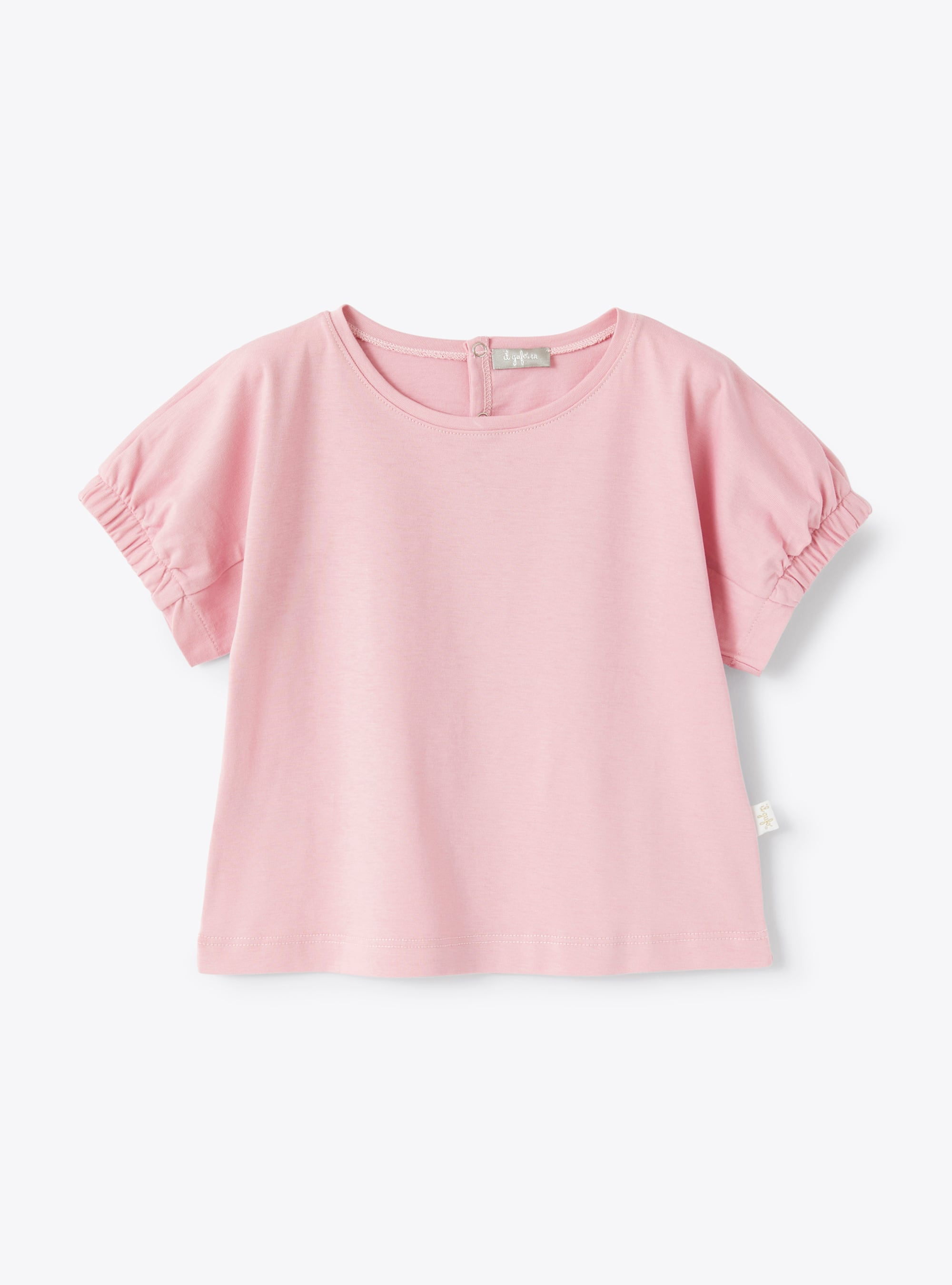 Pink t-shirt with pink short sleeves - Pink | Il Gufo