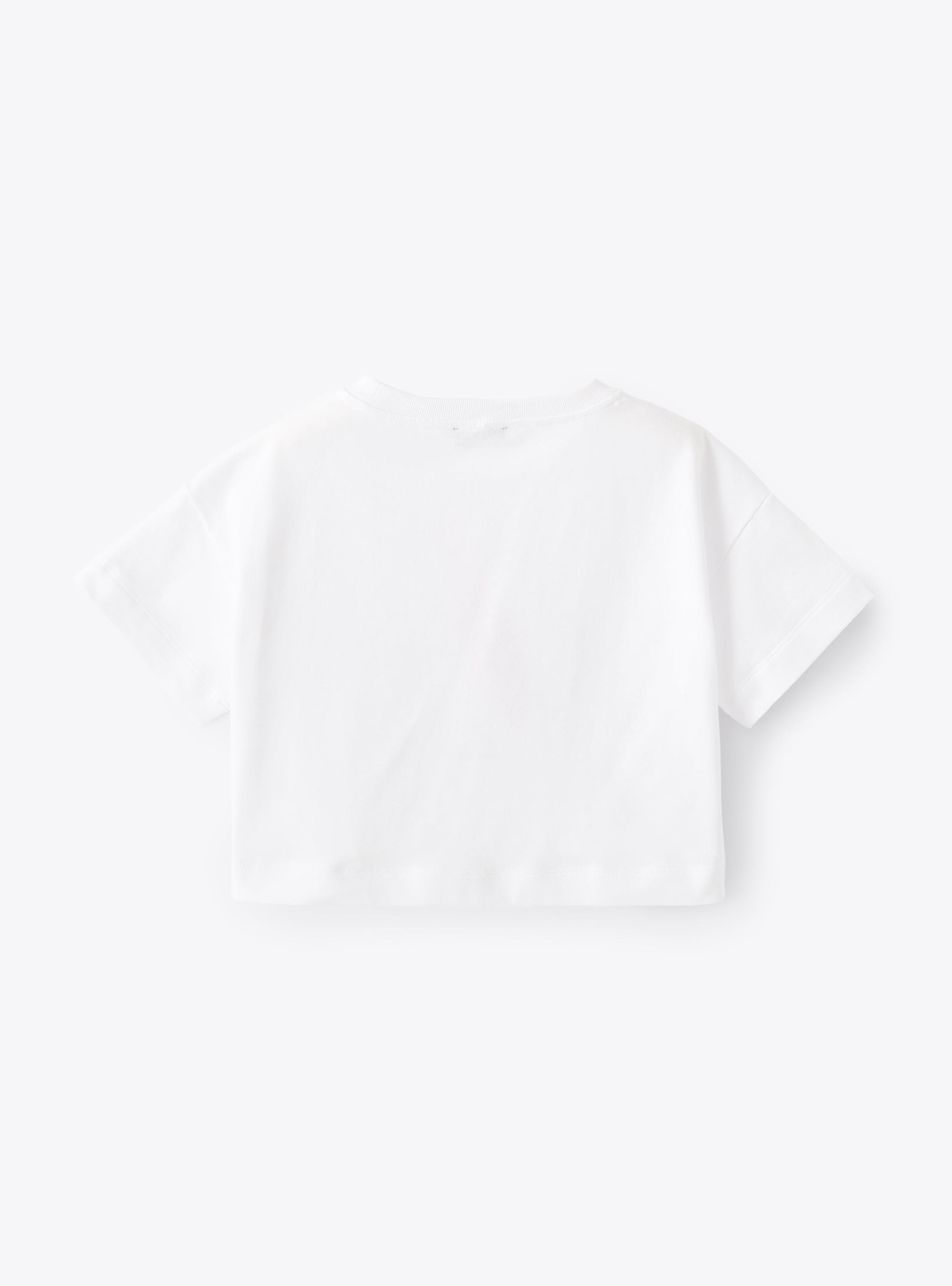 White t-shirt with flamingo print - White | Il Gufo