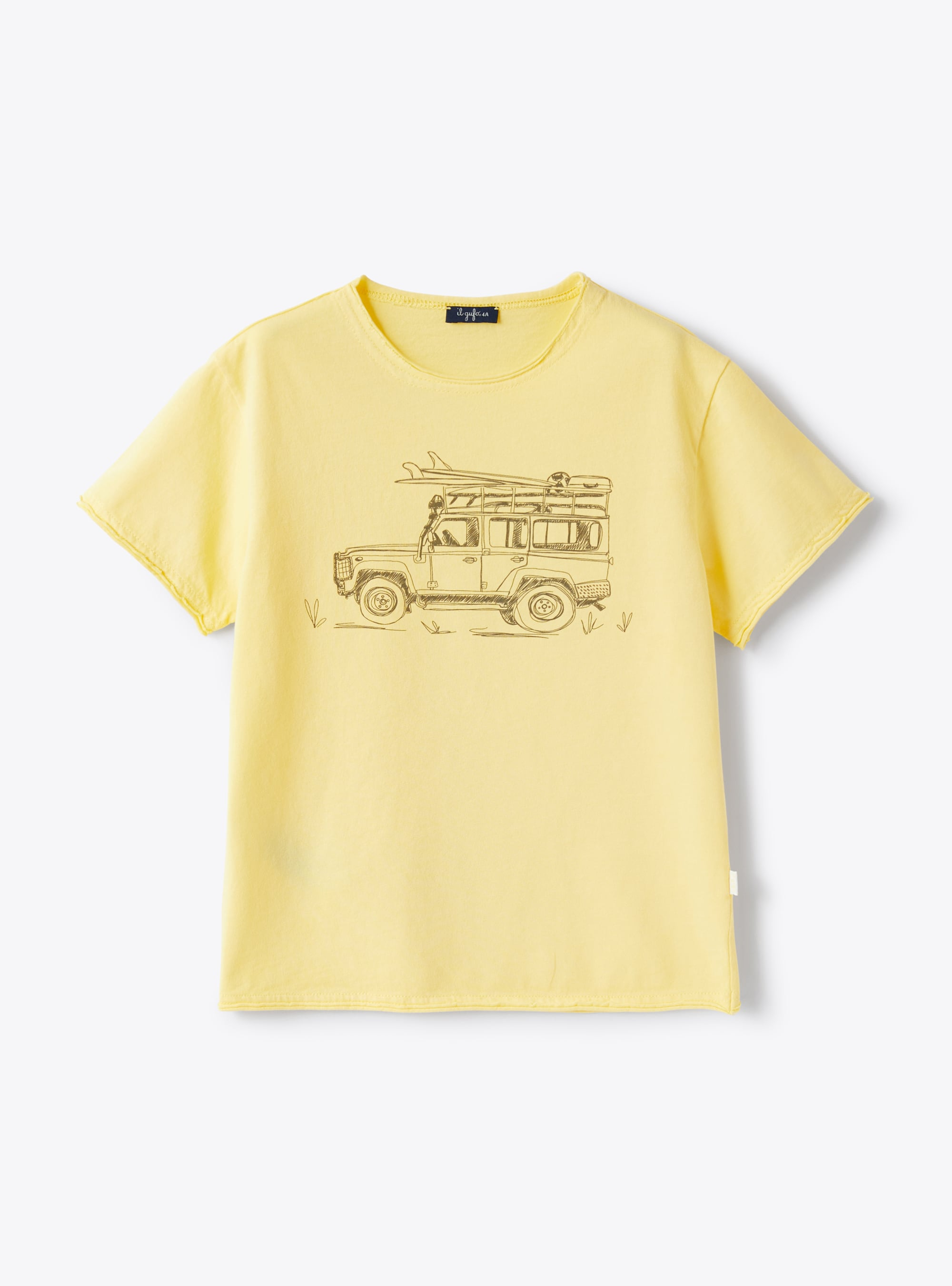 T-shirt in organic garment-dyed cotton - T-shirts - Il Gufo