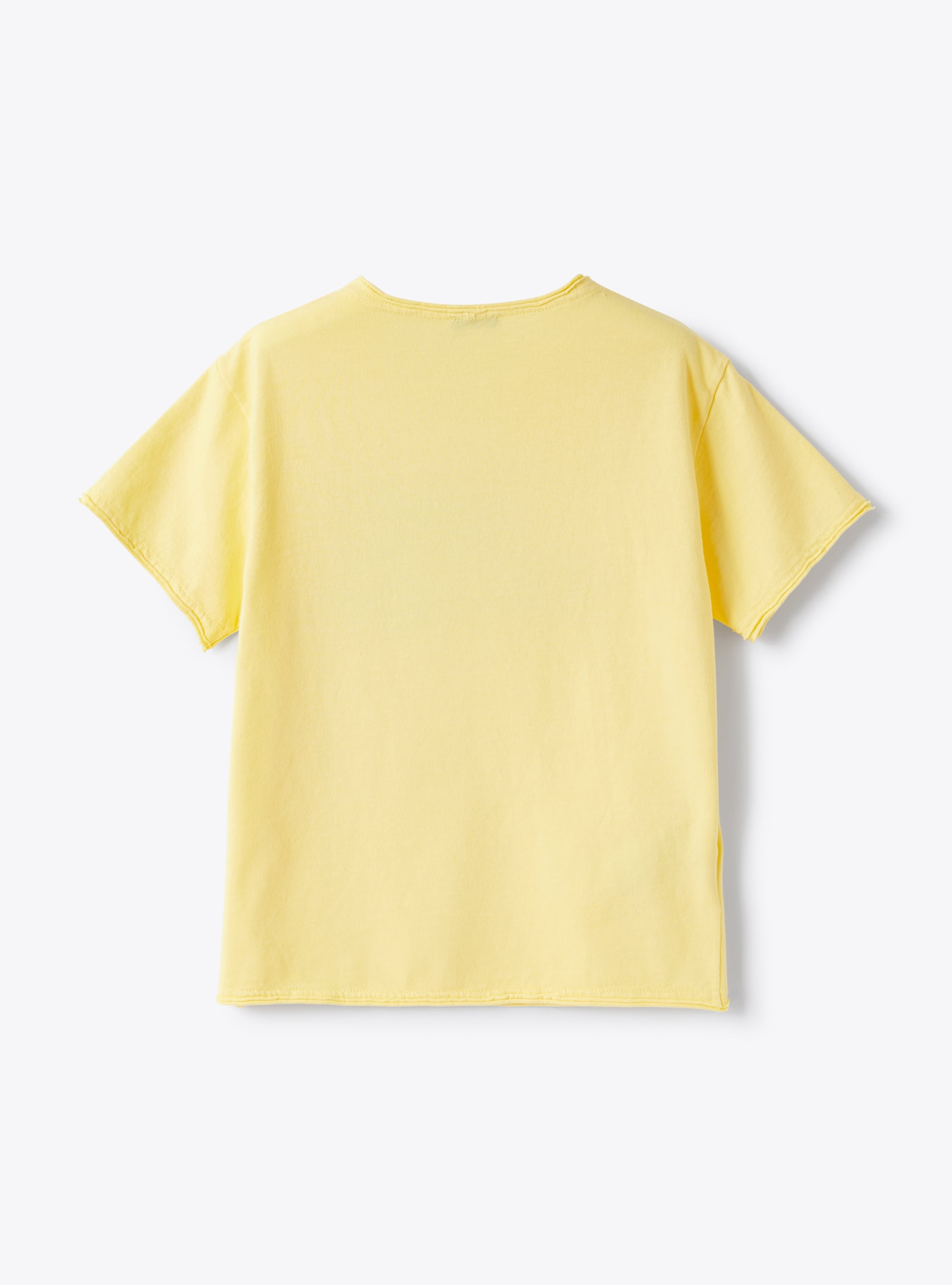 T-shirt in organic garment-dyed cotton - Yellow | Il Gufo