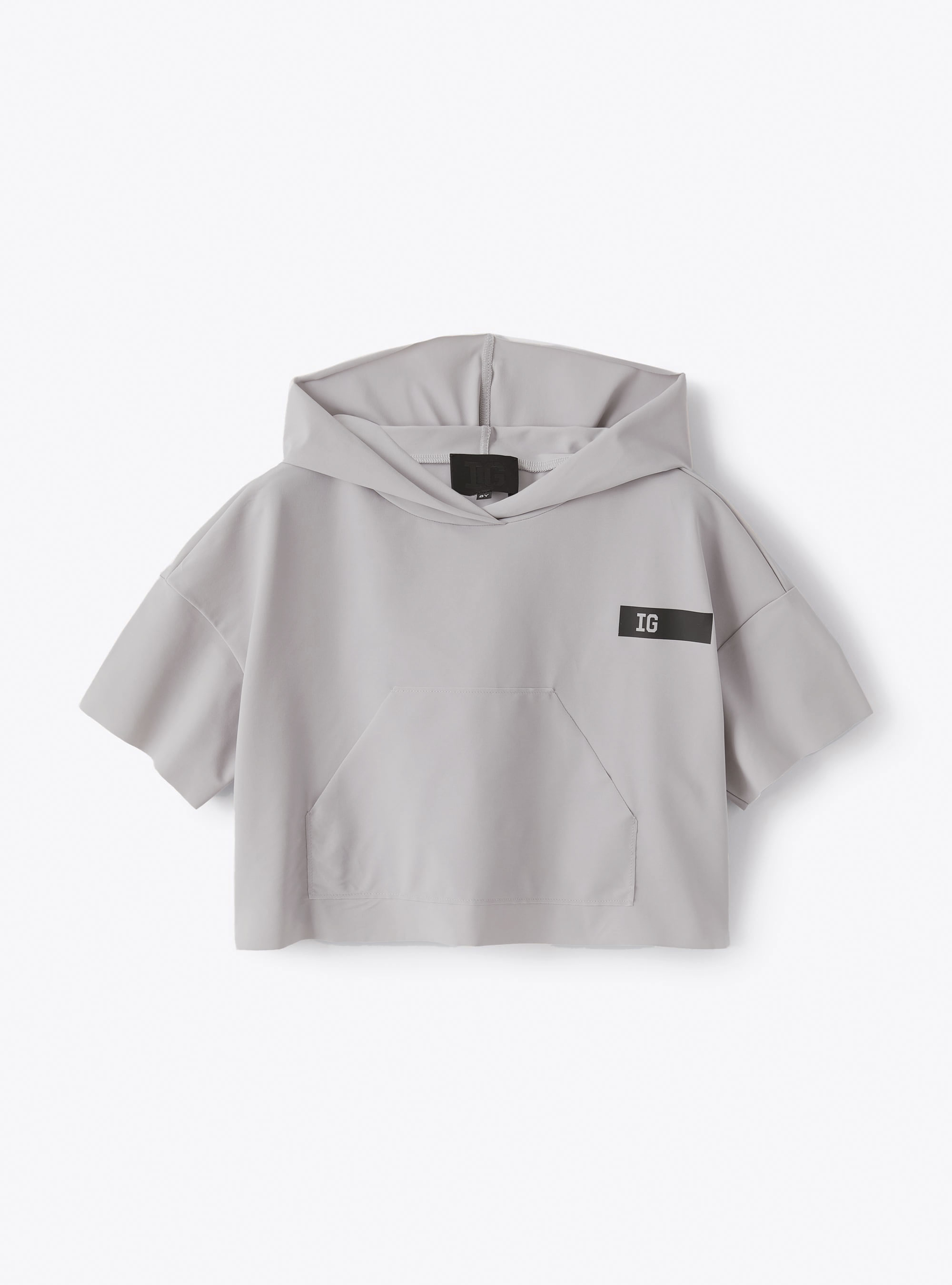 Sensitive® Fabrics hooded t-shirt - Grey | Il Gufo