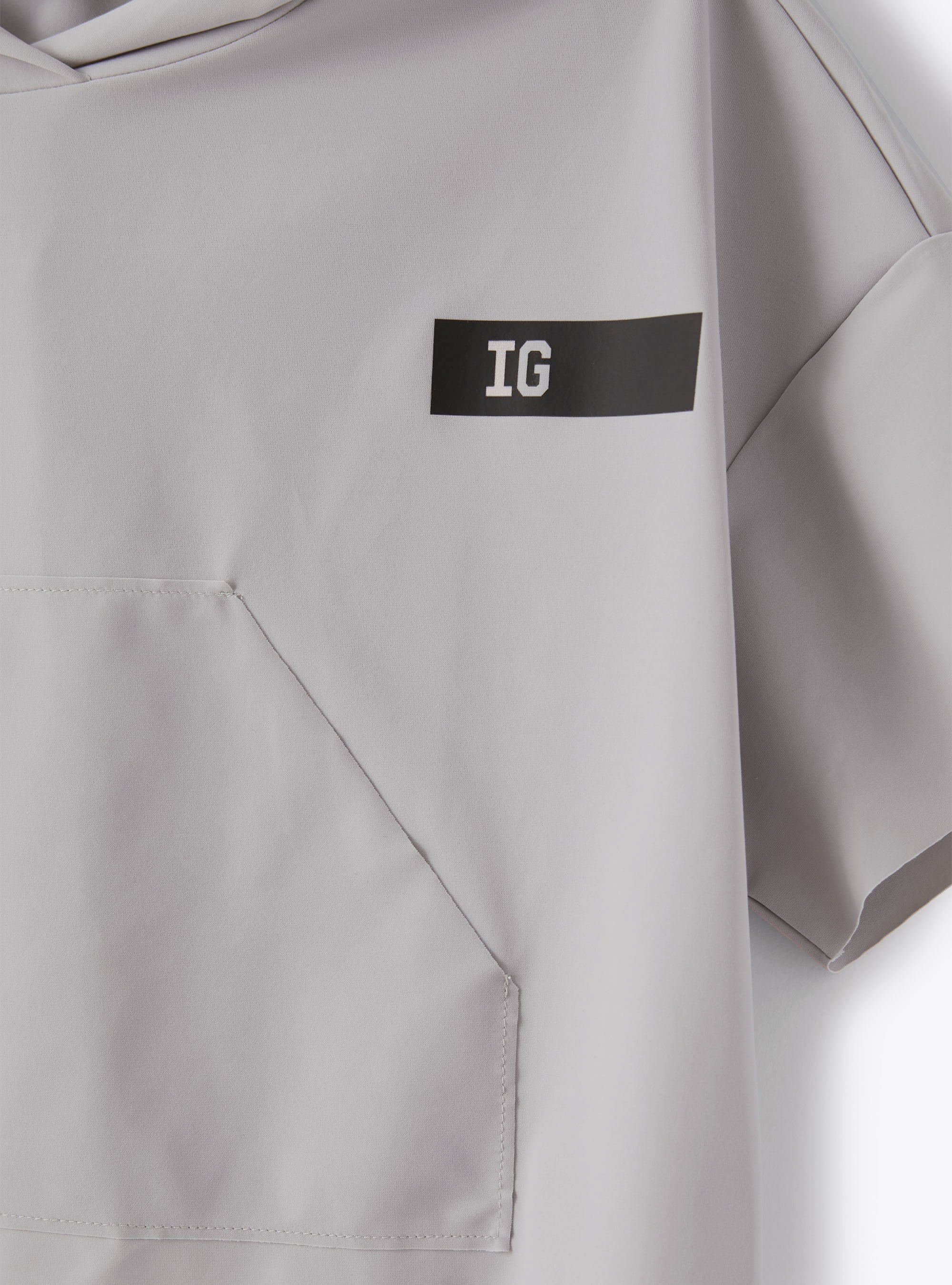 Sensitive® Fabrics hooded t-shirt - Grey | Il Gufo