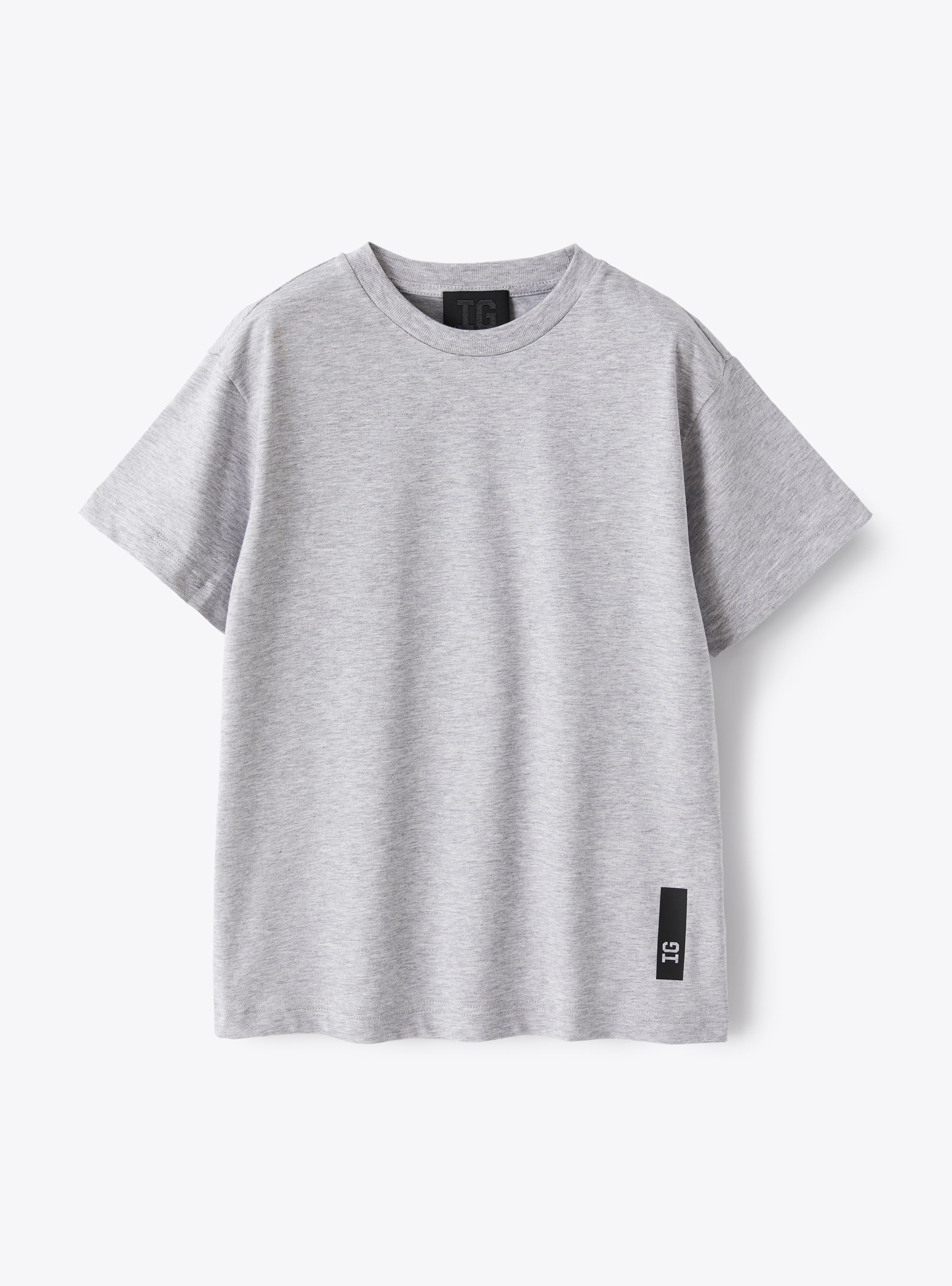 T-shirt in marled-grey cotton jersey - Grey | Il Gufo