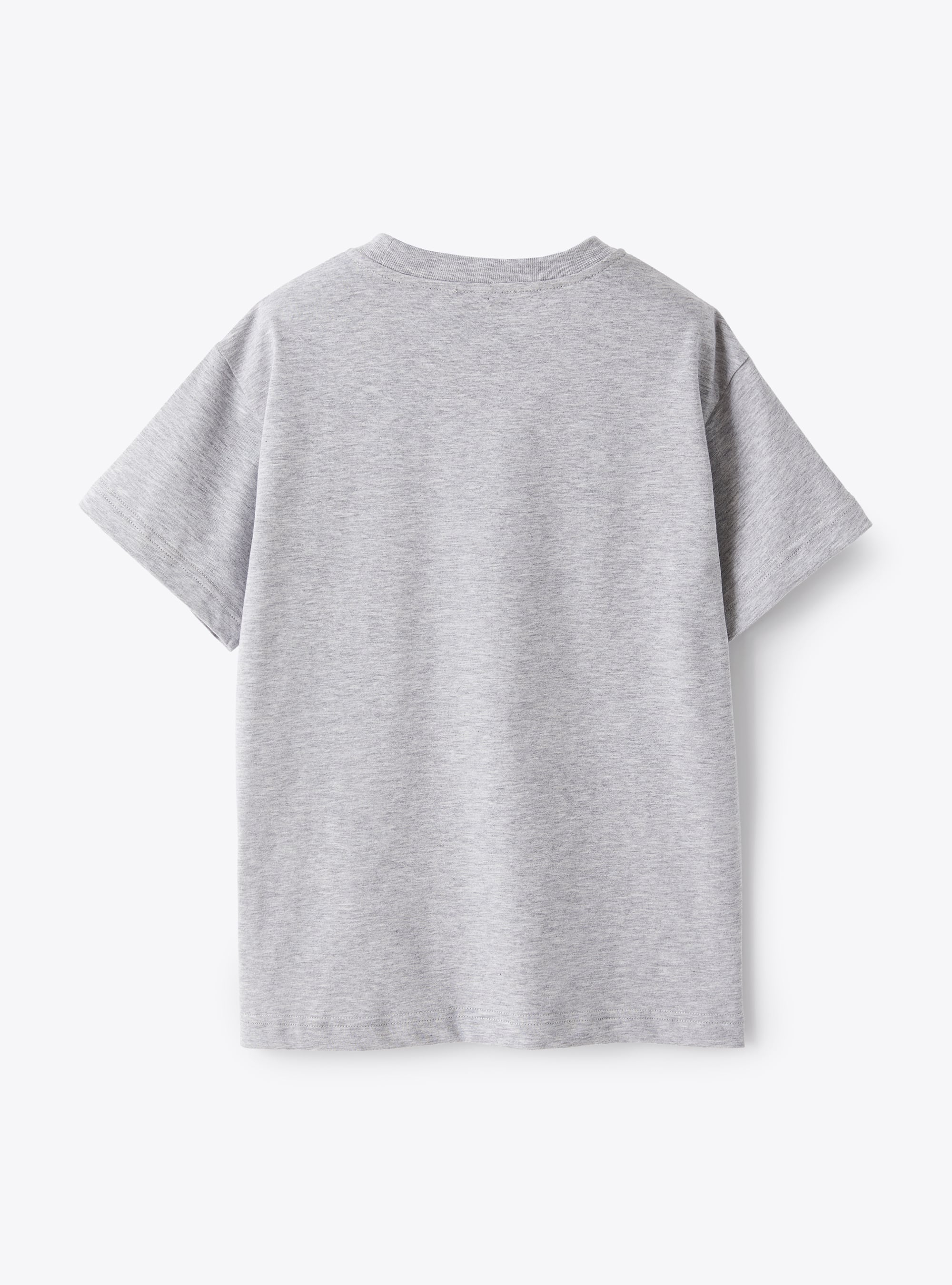 T-shirt en jersey de coton gris chiné - Gris | Il Gufo