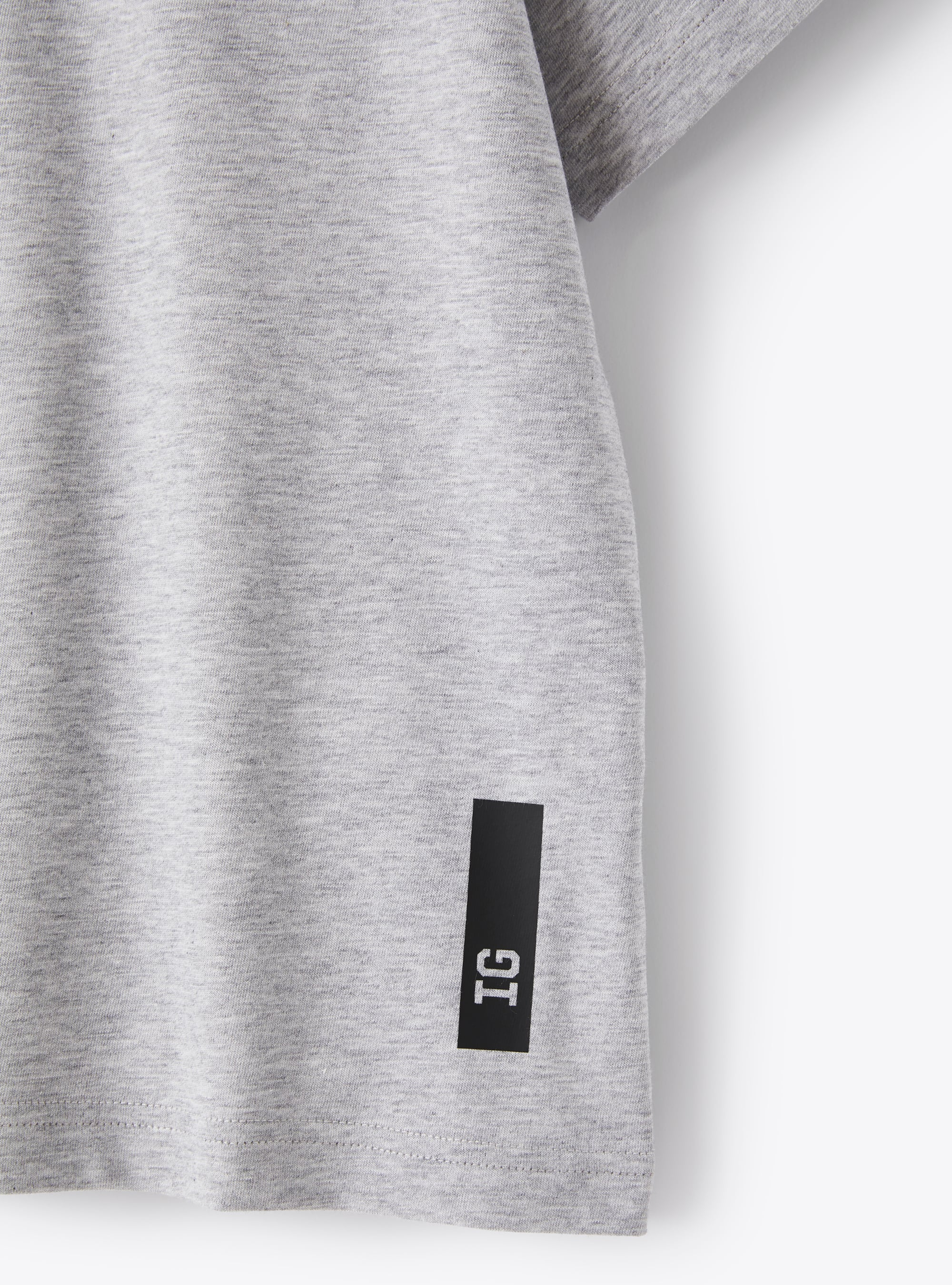T-Shirt aus grau meliertem Baumwoll-Jersey - Grau | Il Gufo
