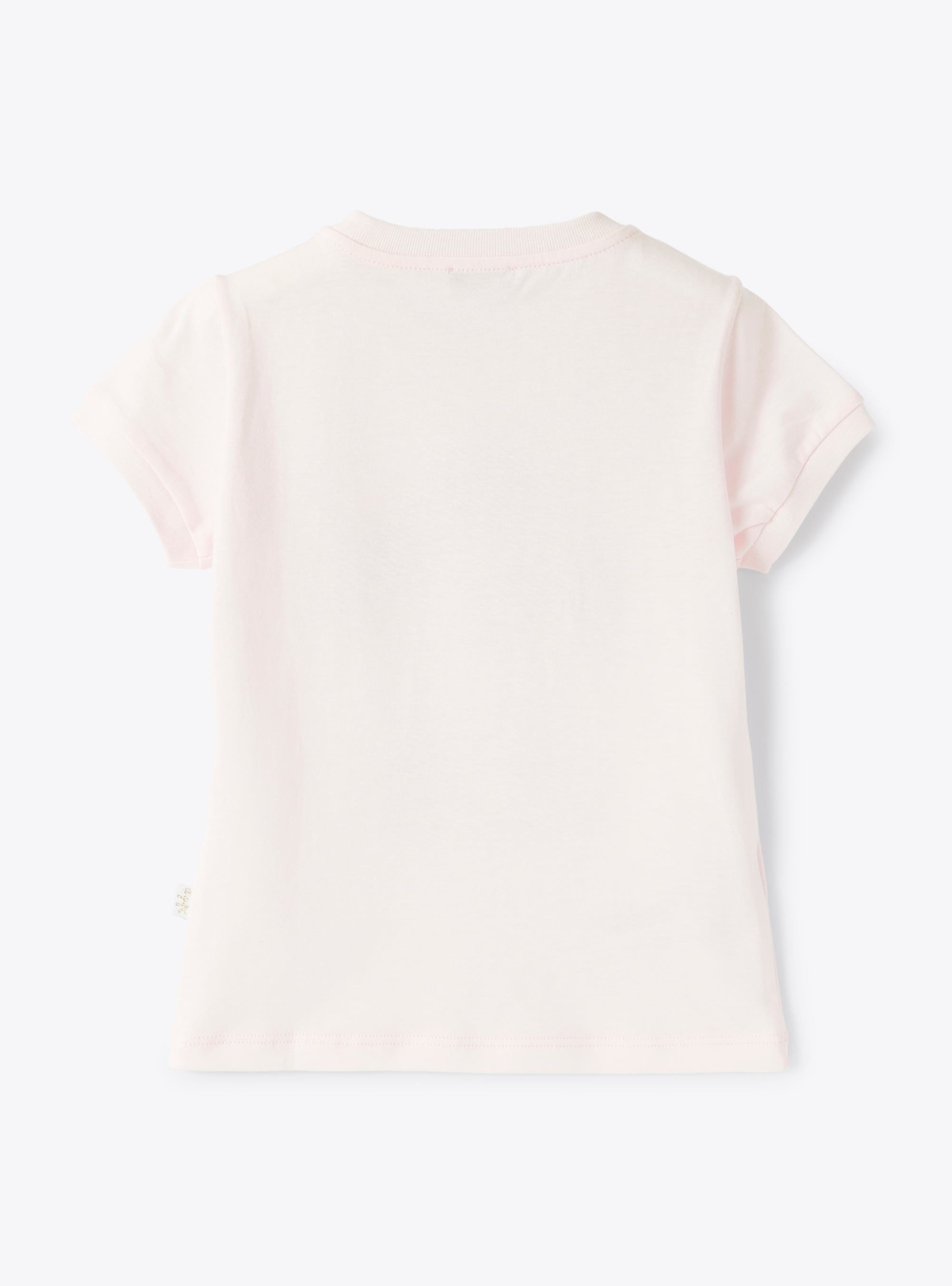 Short-sleeve t-shirt with print of little girl - Pink | Il Gufo