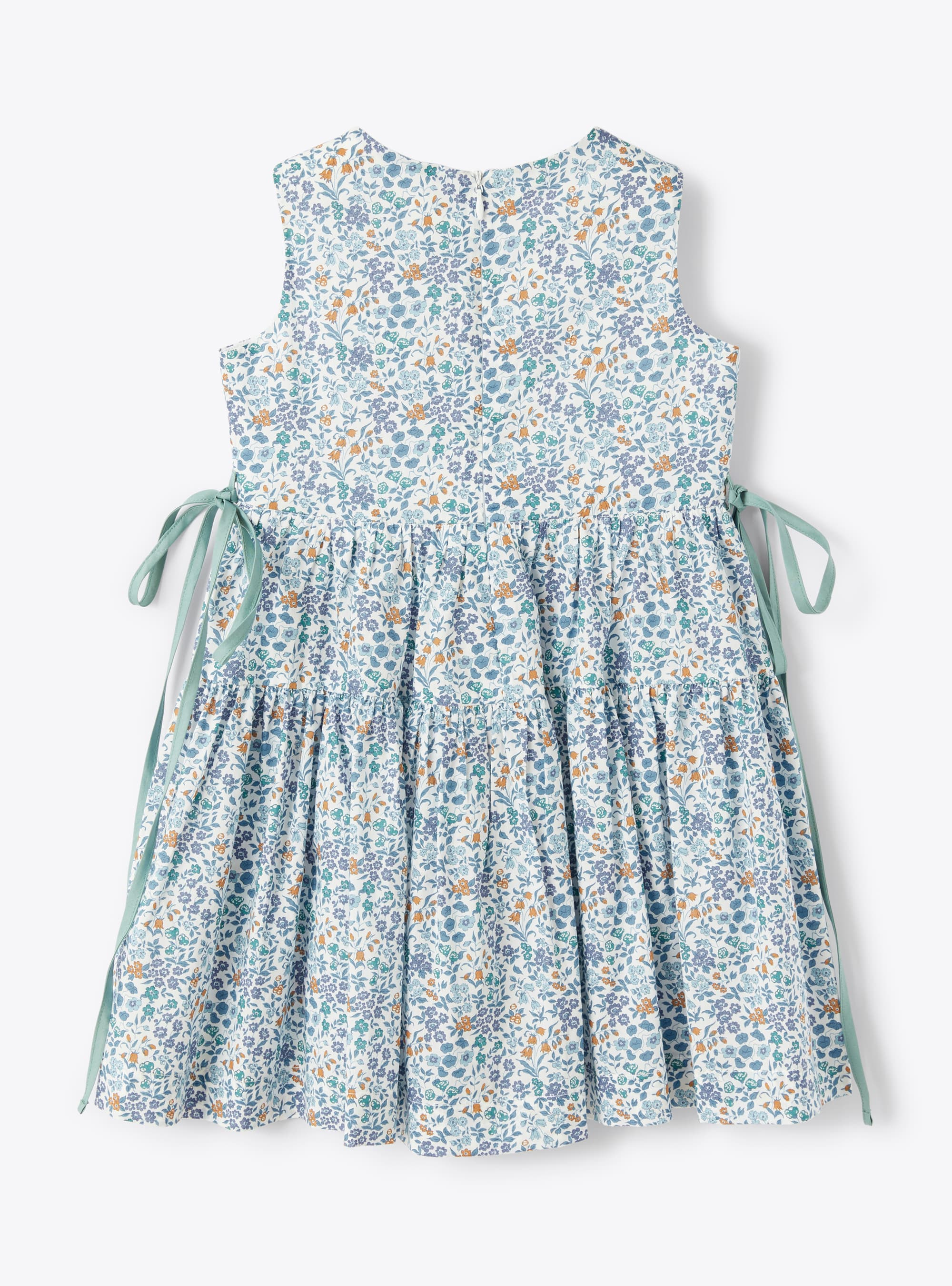 Ärmelloses Kleid aus Liberty Fabrics - Hellblau | Il Gufo