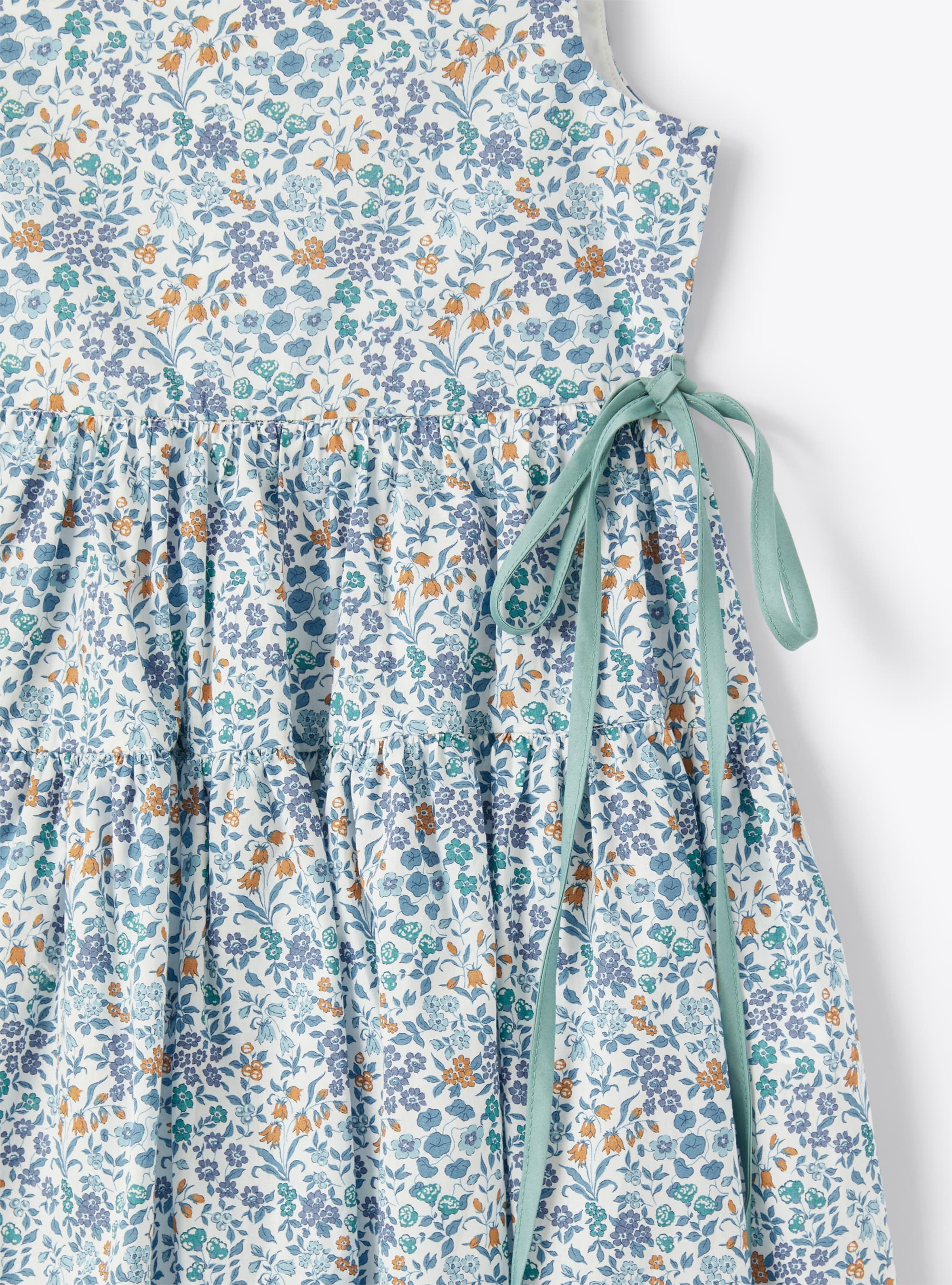 Sleeveless Liberty Fabrics dress - Light blue | Il Gufo