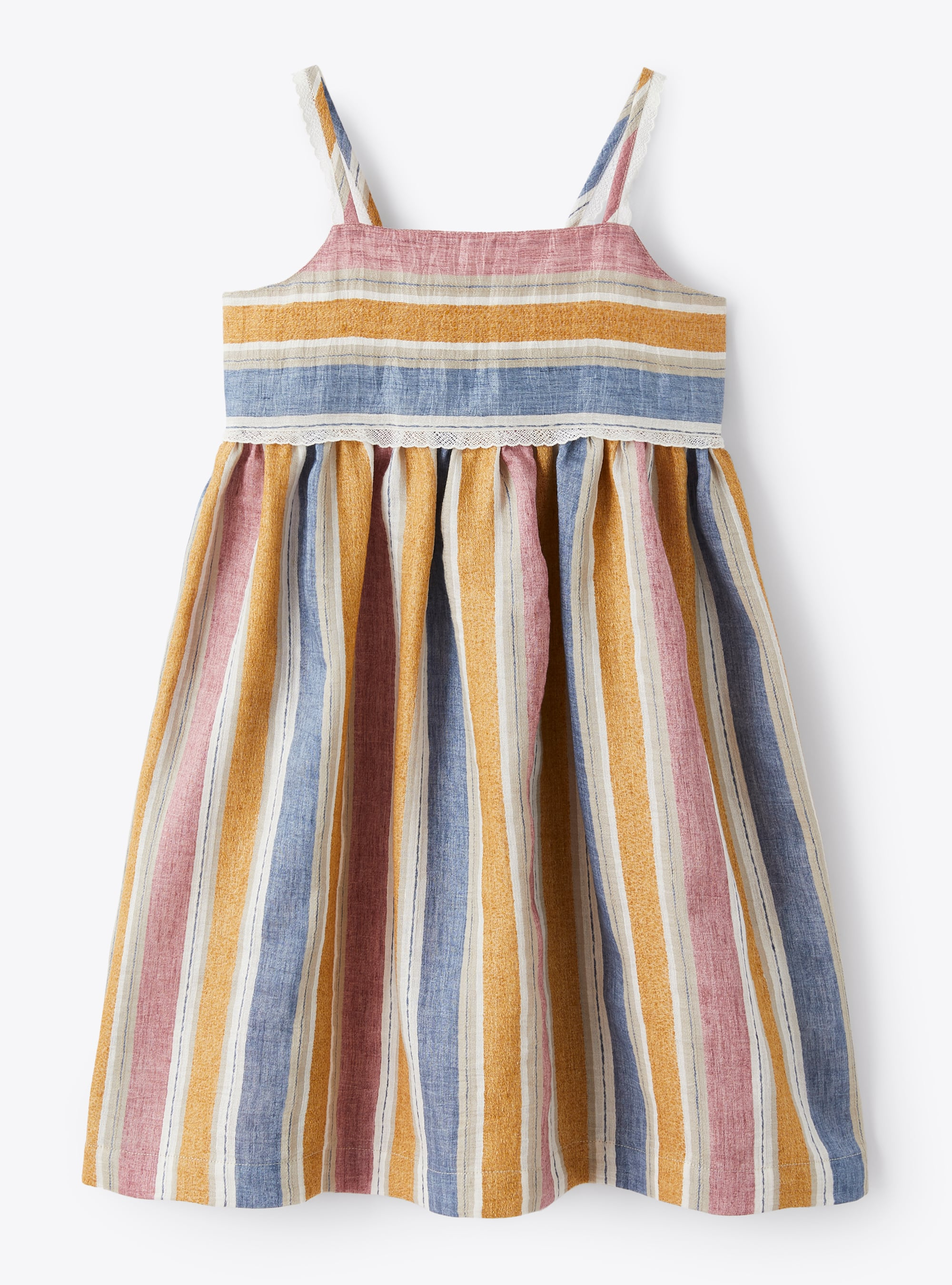 Dress in a striped linen blend - Dresses - Il Gufo